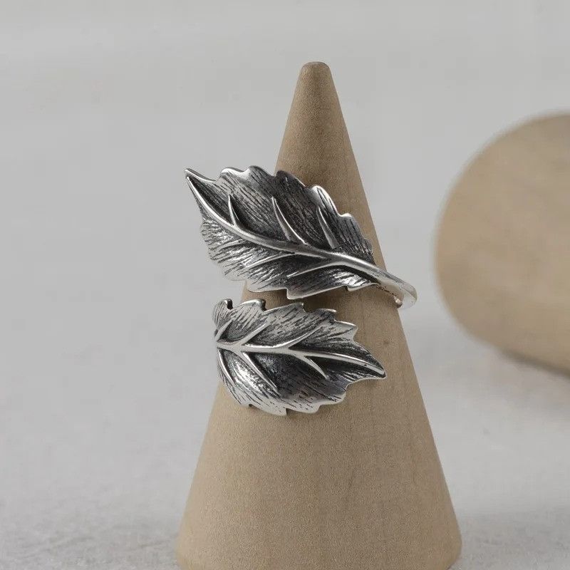 Jewelry × Vintage Retro Big Leaf Ring Size ONE SIZE - 2 Thumbnail