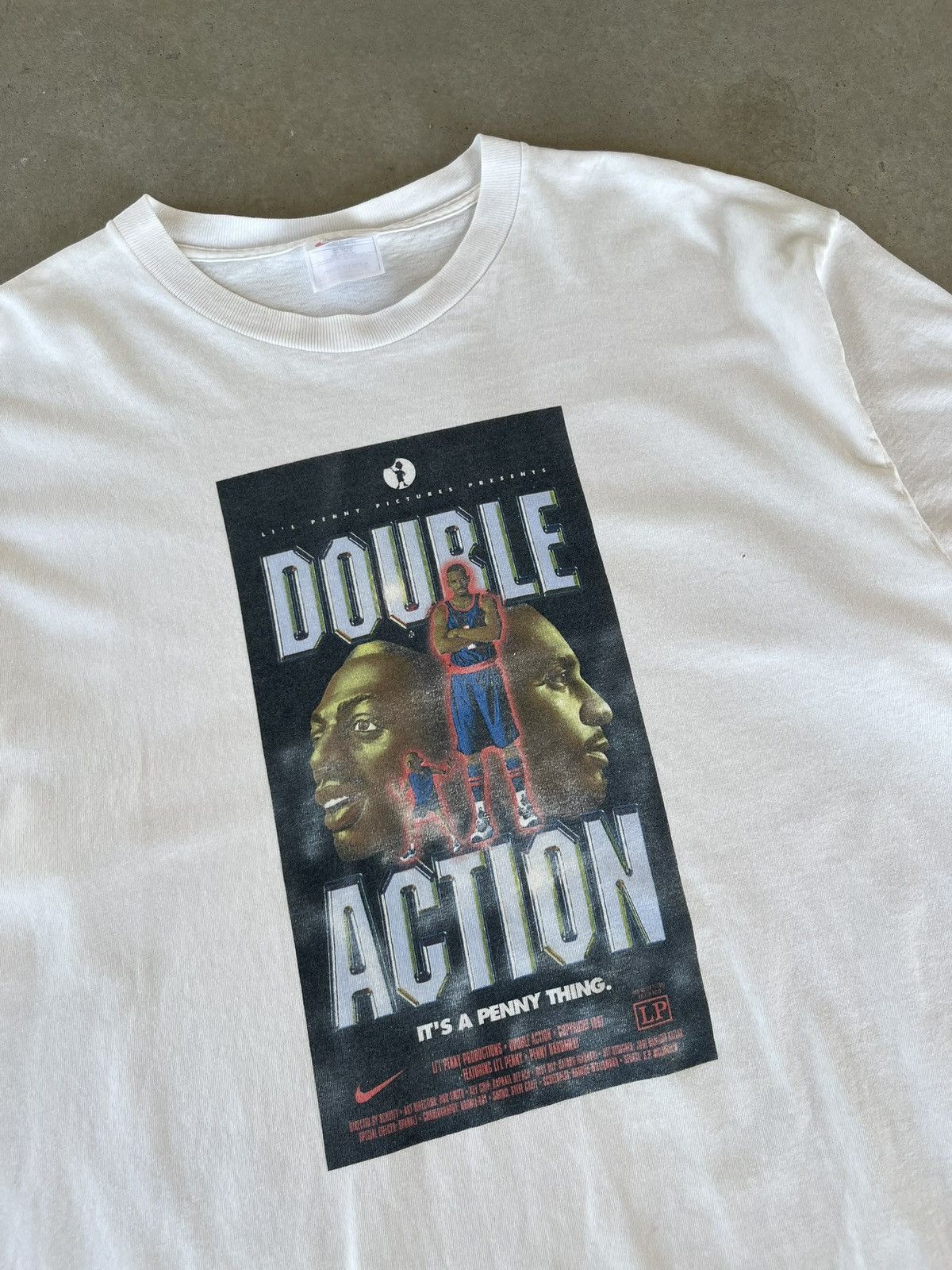 Vintage Vintage 90’s Nike Penny Hardaway Double Action T-Shirt Size US L / EU 52-54 / 3 - 3 Thumbnail