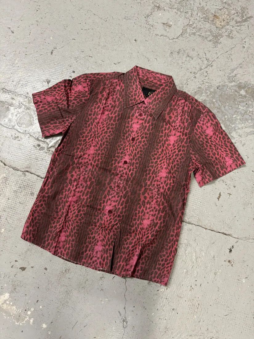 Just Cavalli × Vintage 2000s Cavalli Leopard Print Red Obscure Shirt Size US S / EU 44-46 / 1 - 3 Thumbnail