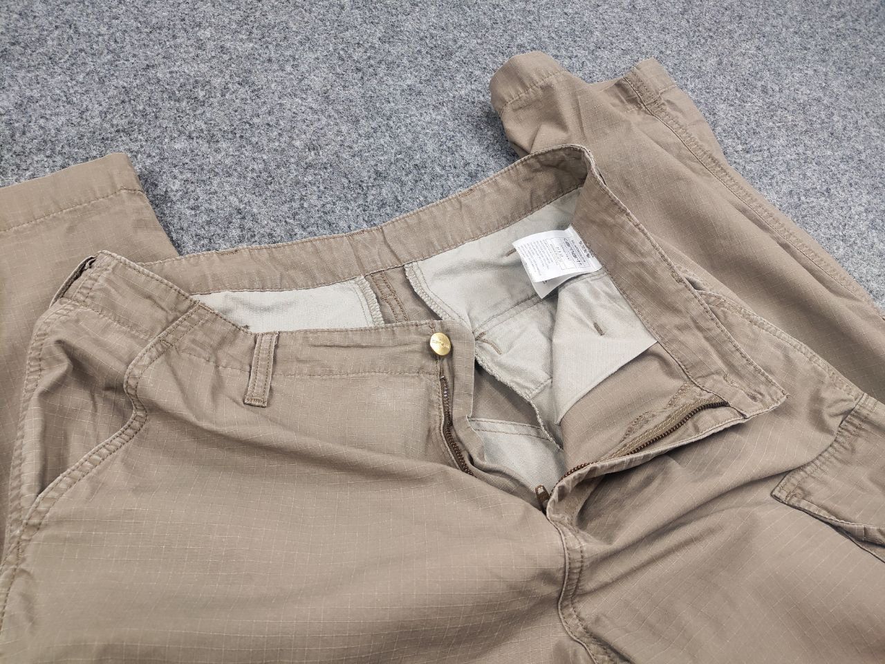 Vintage Carhartt Beige Ripstop Faded Cargo Pants Y2k Style