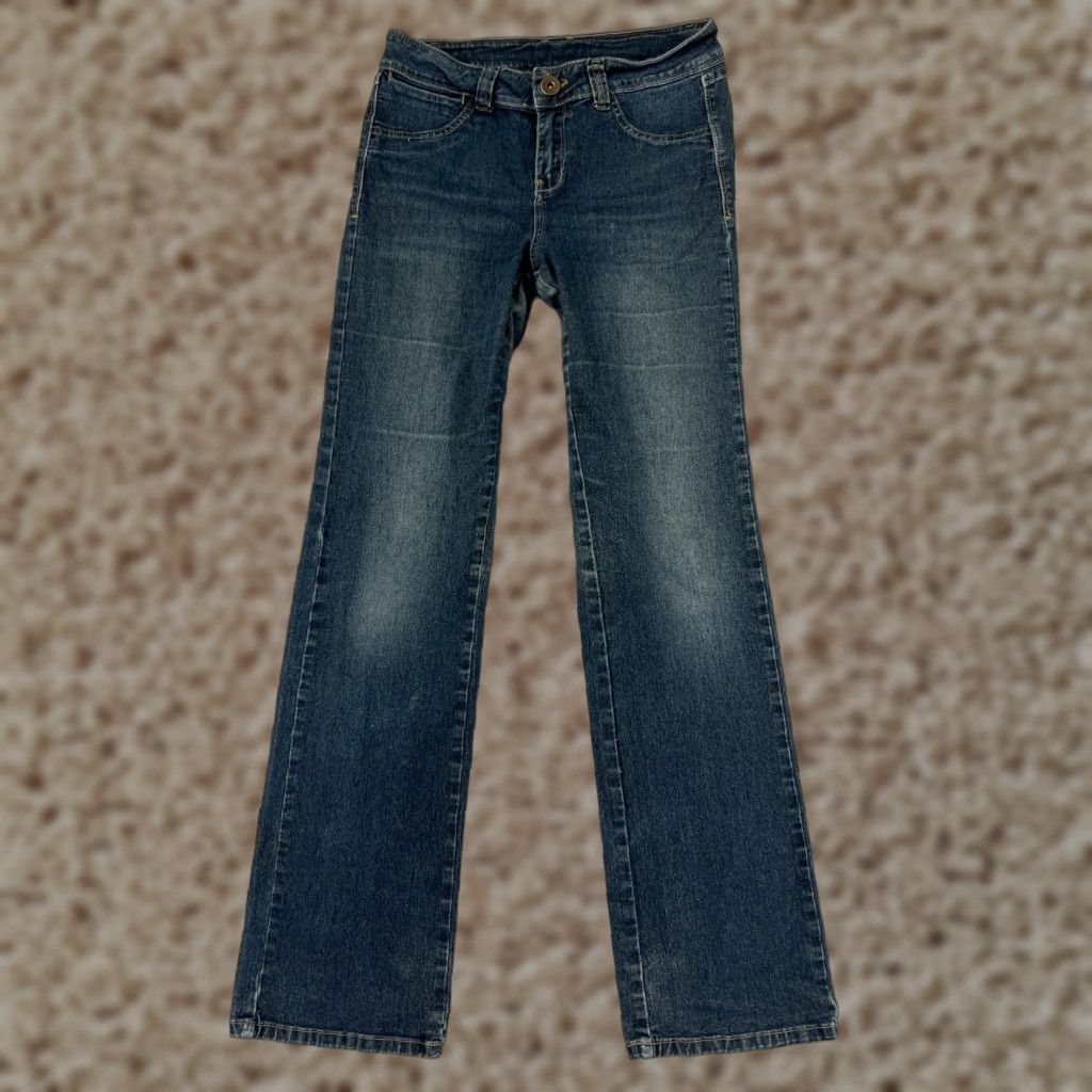 Vintage Xica Jeans Womens 9 Blue Denim Straight Leg Cotton Blend Mid Rise Stretch Pants/Jeans Size 30" / US 8 / IT 44 - 1 Thumbnail