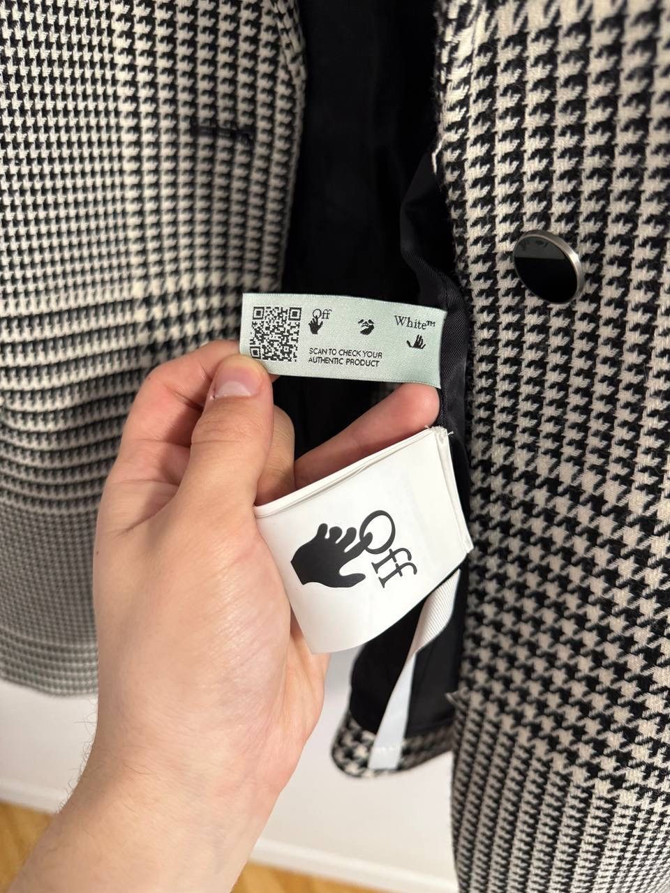 Off-White Off White Prince of Wales Herringbone Tomboy BlazerJacket Size M / US 6-8 / IT 42-44 - 7 Thumbnail