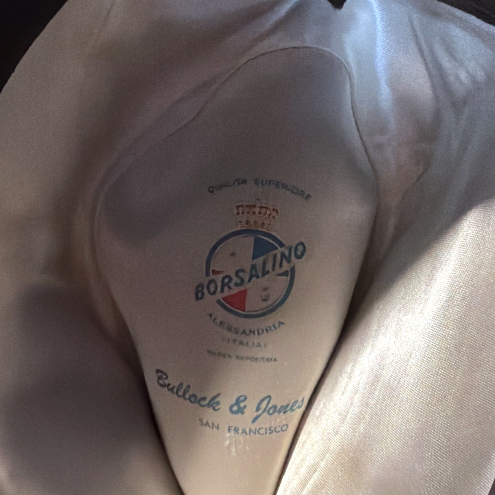 Borsalino VINTAGE Borsalino Hat Fedora Beige 7 1/8 Italy Cashmere Silchi Size ONE SIZE - 4 Thumbnail
