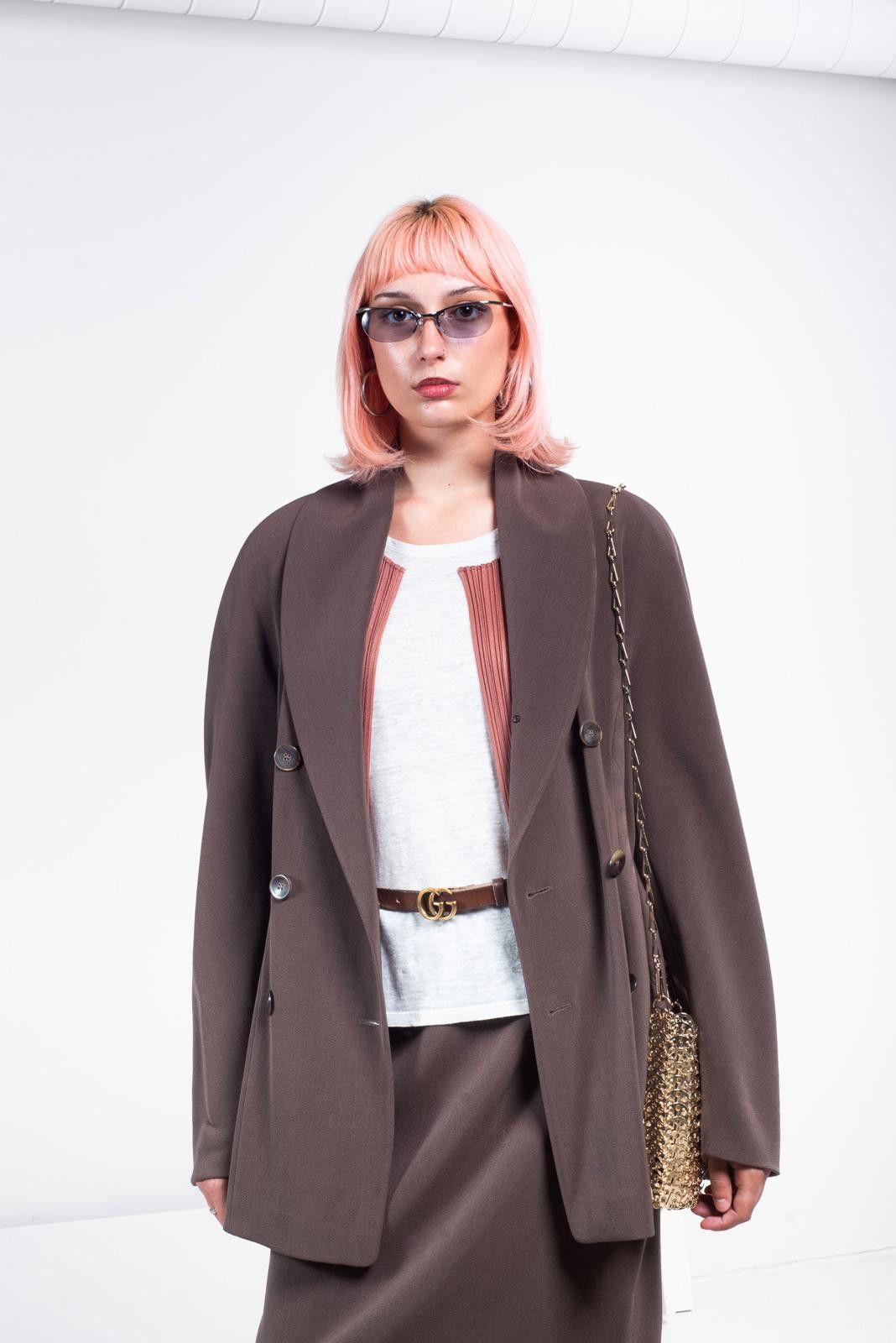 Jil Sander Jil Sander Vintage Brown Double Breasted Blazer Size M / US 6-8 / IT 42-44 - 4 Thumbnail