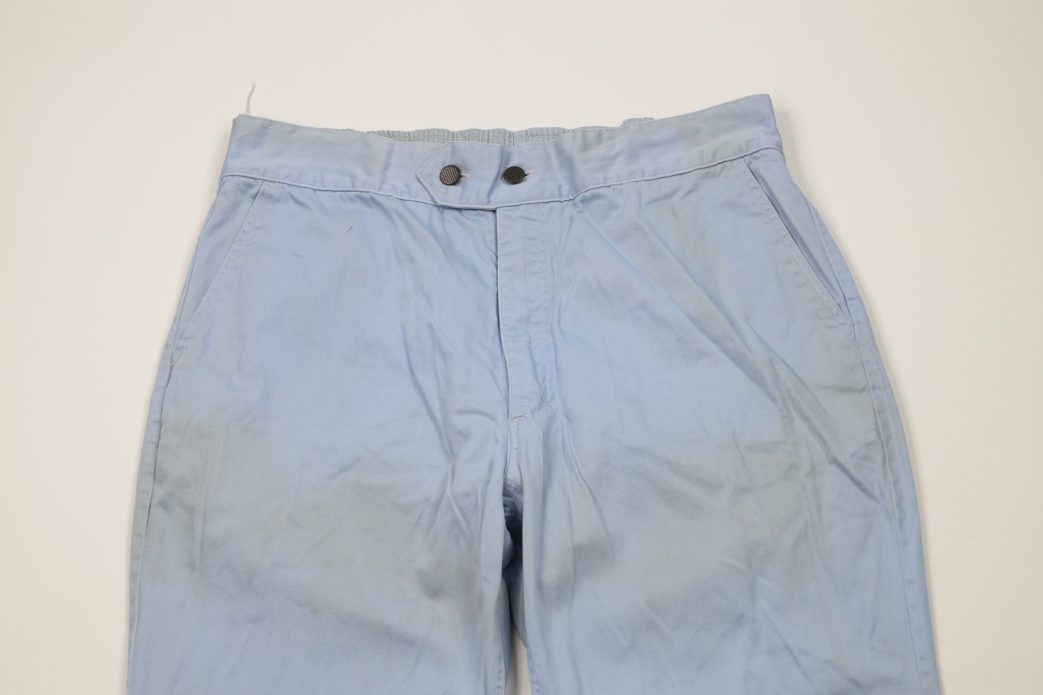 Vintage Vintage 70s Streetwear Bell Bottoms Pants Carolina Blue Size US 38 / EU 54 - 2 Thumbnail