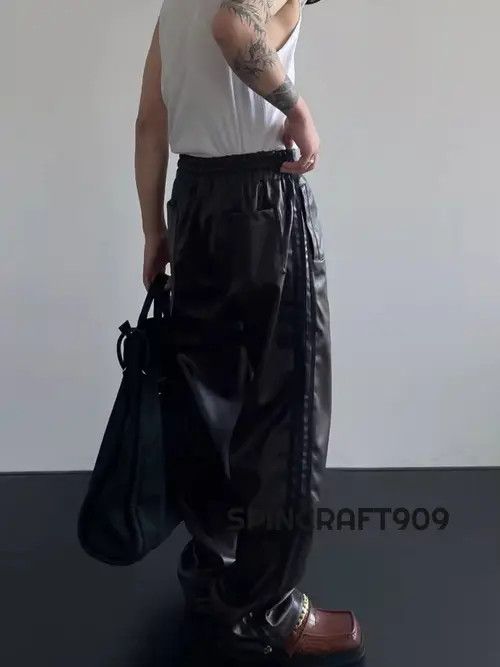 VIBE Track Faux Leather Pants Size US 30 / EU 46 - 5 Thumbnail