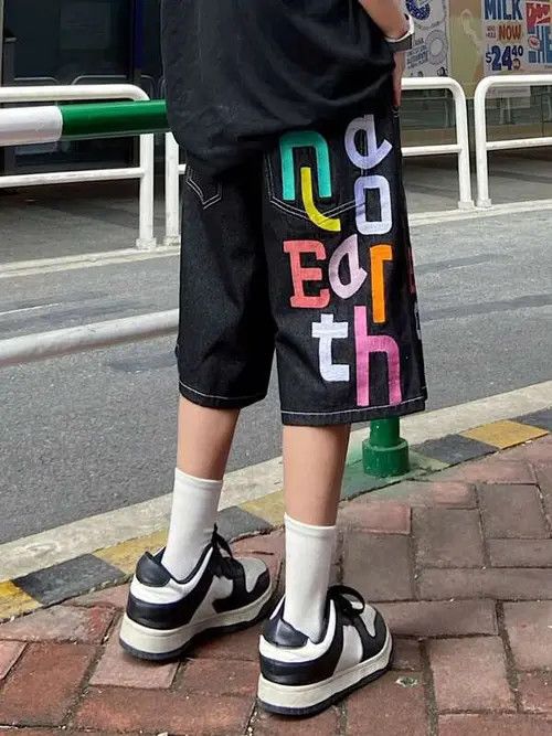 Japanese Brand VINTAGE Graphic shorts jorts DRIP rap Y2K Size US 30 / EU 46 - 1 Thumbnail