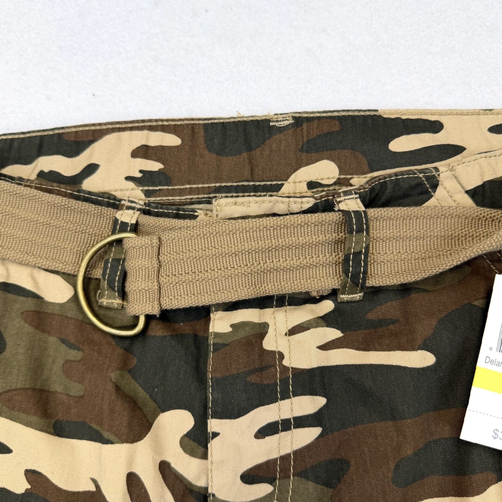 Ring Of Fire VINTAGE Ring Of Fire Cargo Shorts Mens 30 Green Camo Belted Pockets Inseam 12 Size US 30 / EU 46 - 4 Thumbnail