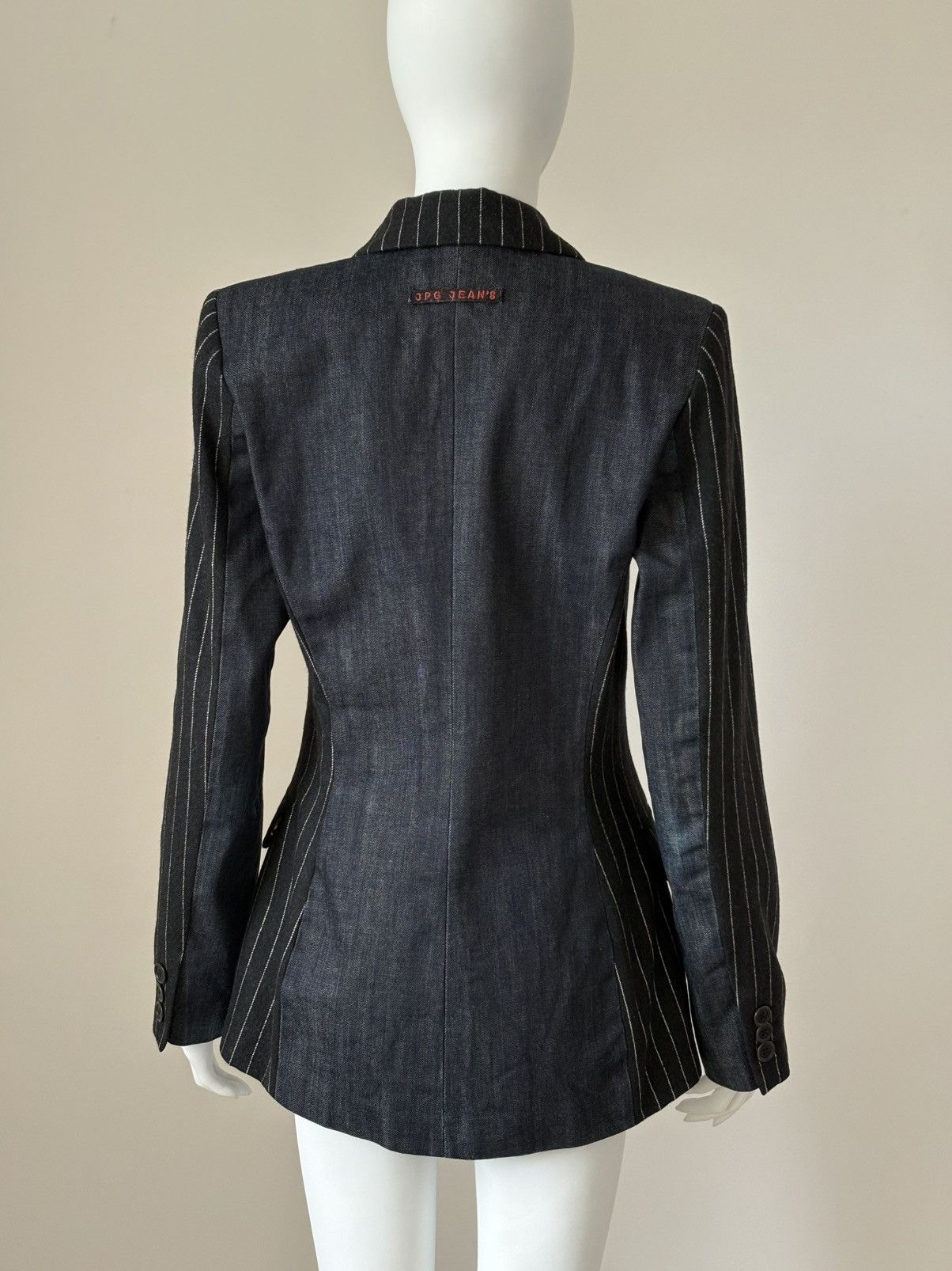 Jean Paul Gaultier Jean Paul Gaultier Jeans Striped Denim Fitted Blazer IT 42 M Size M / US 6-8 / IT 42-44 - 7 Thumbnail