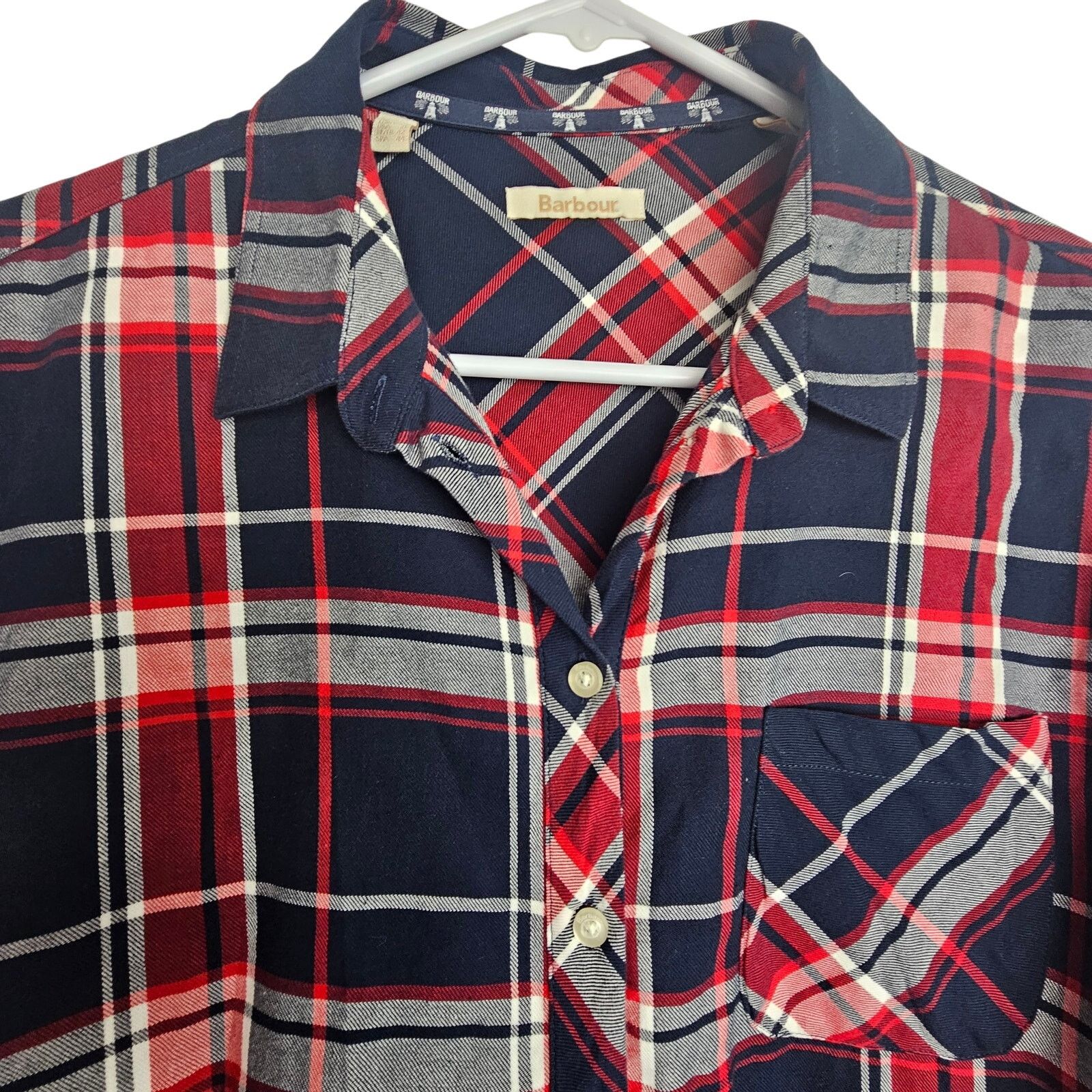 Barbour Barbour Blouse Women 10 Checked Fairway LS Button Shirt Size L / US 10 / IT 46 - 2 Thumbnail