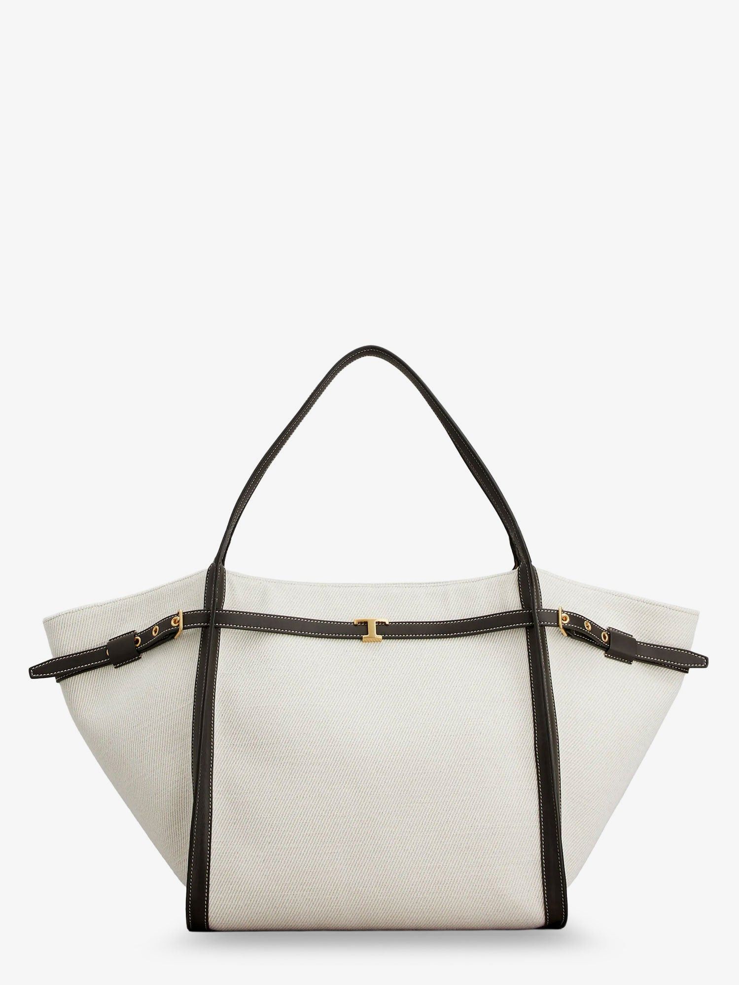 Tod's Tim Canvas And Leather Medium Shopping Bag Size ONE SIZE - 1 Thumbnail
