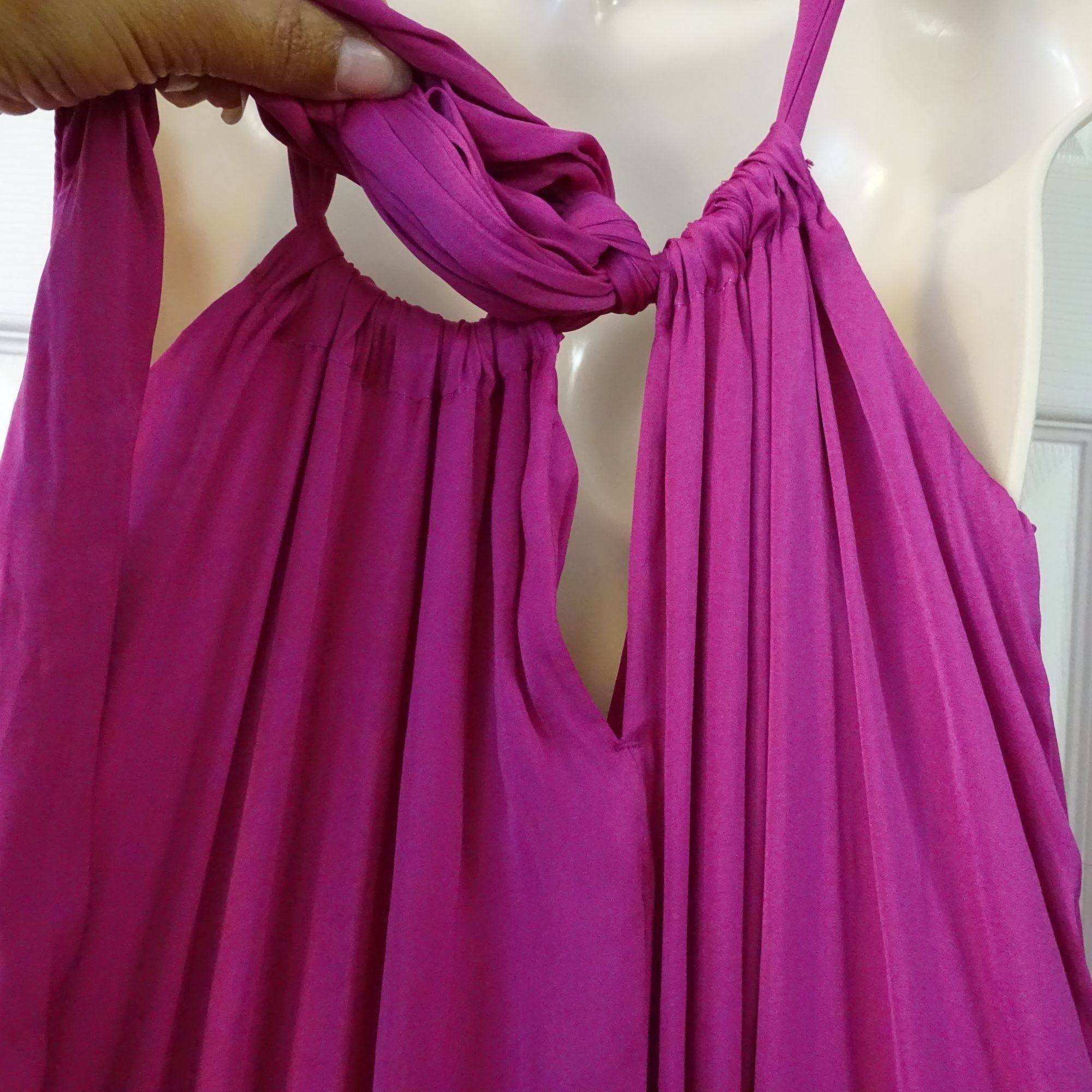 Banana Republic Banana Republic Purple Sleeveless Halter Maxi Dress Women Si Size S / US 4 / IT 40 - 7 Thumbnail