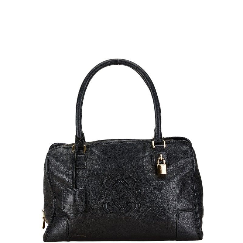 Loewe Loewe Loewe Leather Amazona 36 Anagram Handbag Black Leather Handbag in Good Condition Size ONE SIZE - 1 Thumbnail