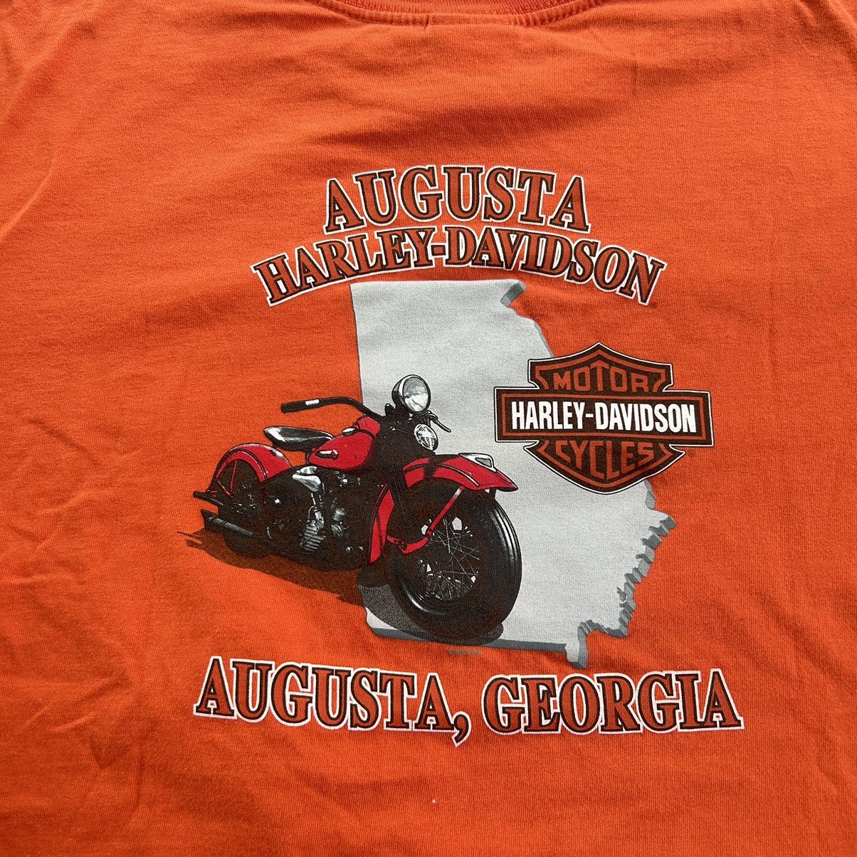 Harley Davidson × Vintage Vintage Y2K Harley Davidson Biker Augusta Georgia T Shirt Size US XXL / EU 58 / 5 - 5 Thumbnail