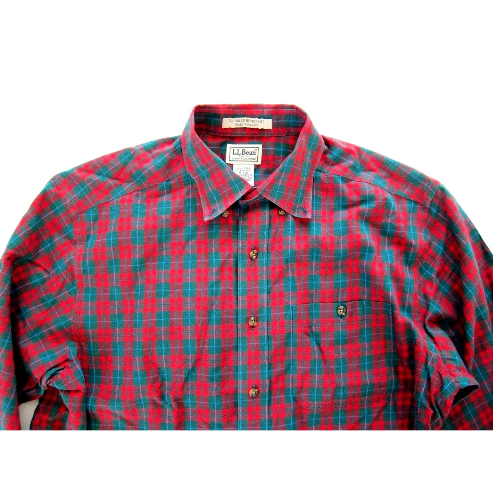 Vintage VINTAGE L.L. Bean Cotton Green Red Plaid Button Down Long Sleeve Shirt M Size US M / EU 48-50 / 2 - 5 Thumbnail