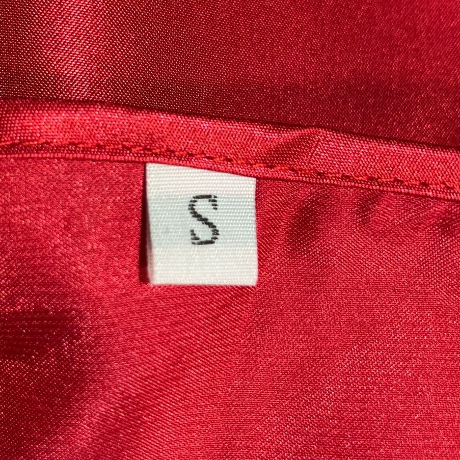 Other NWOT Silky Red Satin Silver Lace Long Rove Nightgown Set S Size ONE SIZE - 7 Thumbnail