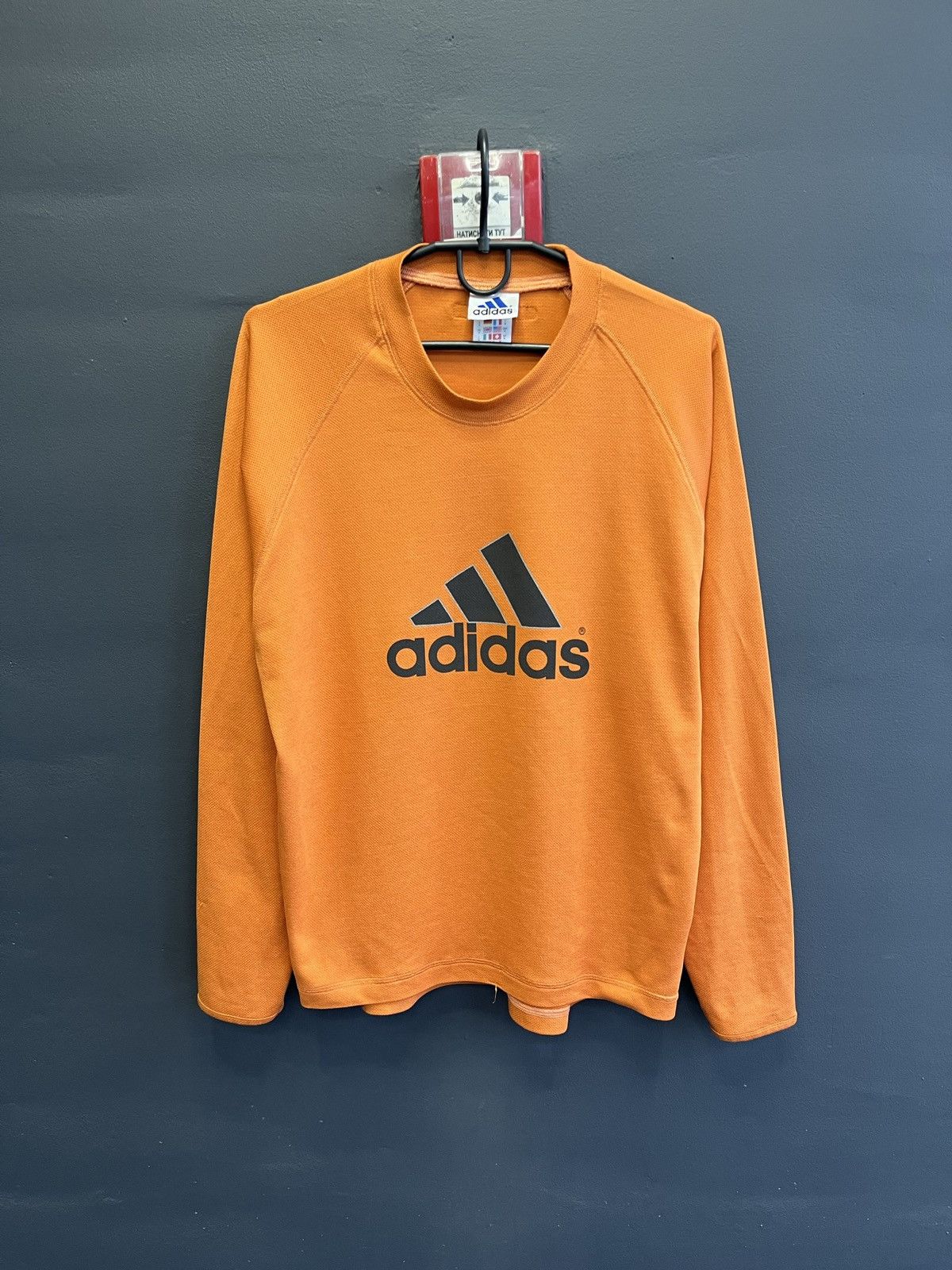 Pre-owned Adidas X Vintage Blokecore Adidas Equipment Long Sleeve Jersey In Orange