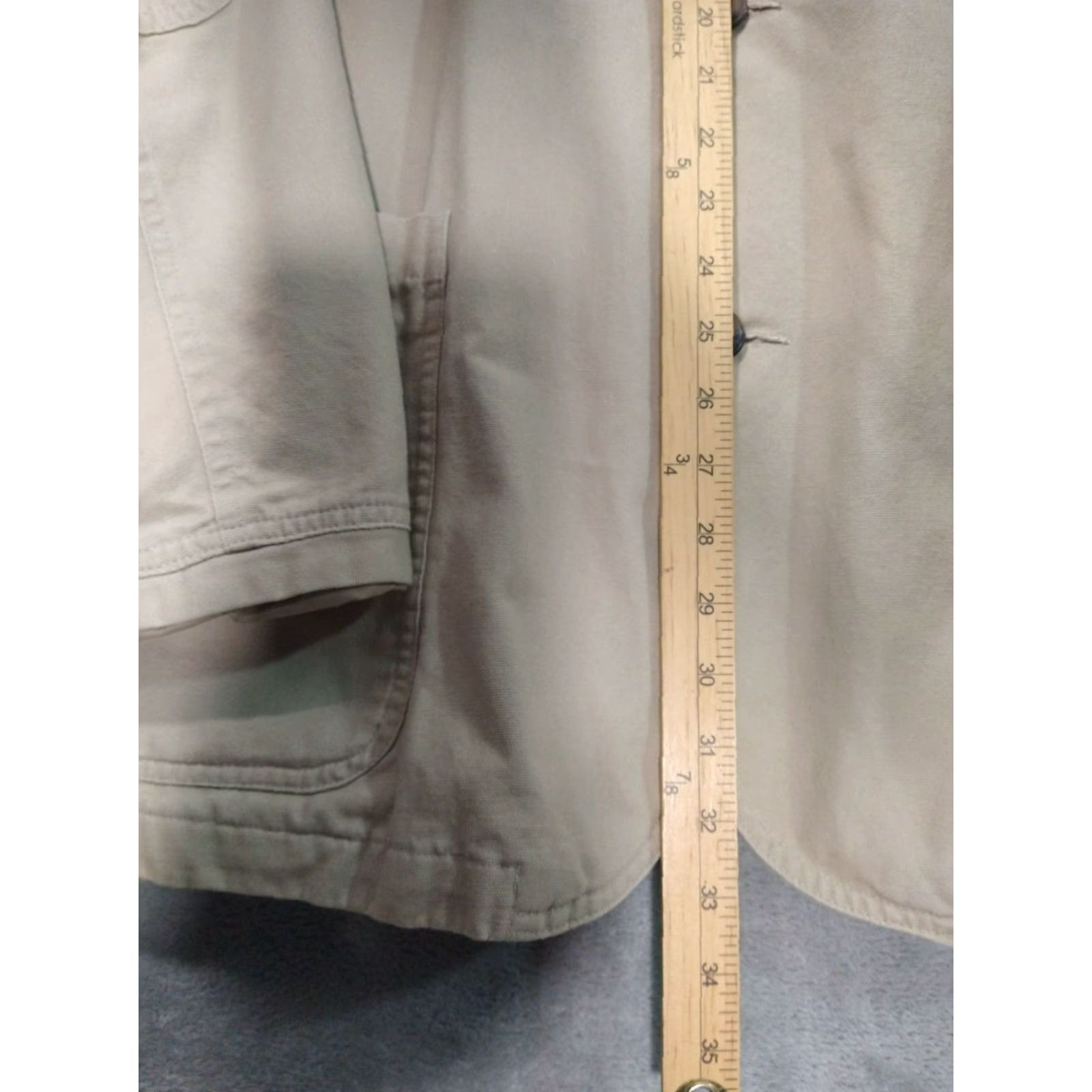 Duluth Trading Company Duluth Trading Co. Blazer Mens LT Large Tall Beige Safari Jacket Presentation Twill Size 42R - 4 Thumbnail
