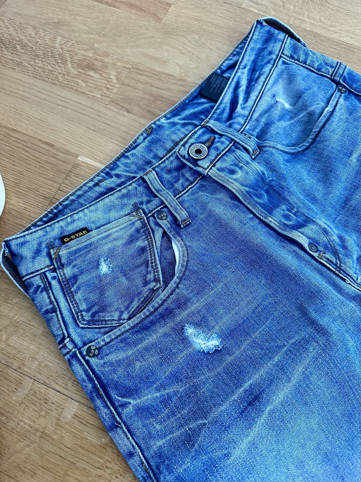 Faded Denim G-star Y2K Style Jeans