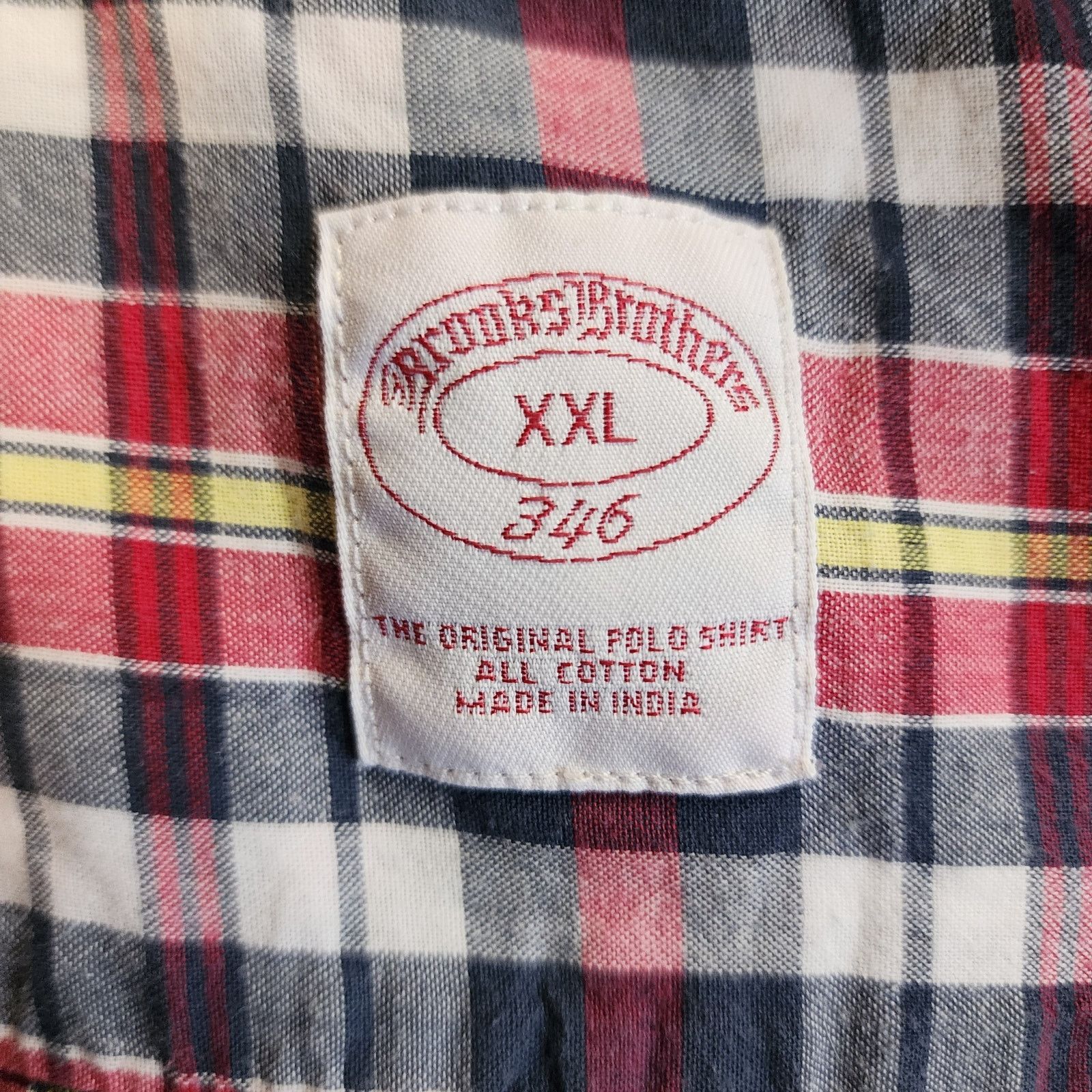 Brooks Brothers Brooks Brothers 346 XXL Plaid Shirt Red White Size US XXL / EU 58 / 5 - 4 Thumbnail