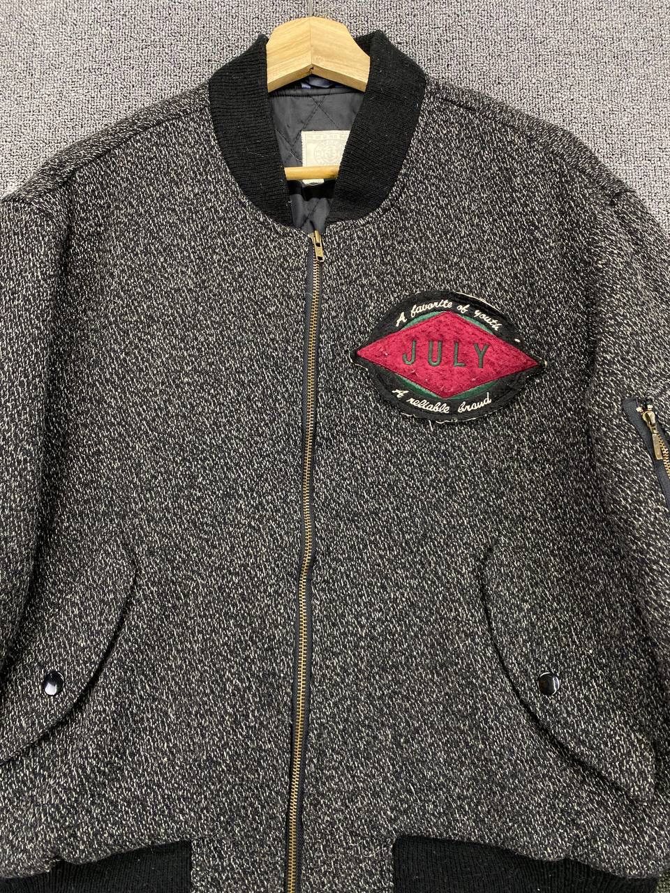 Japanese Brand Vintage July by Haward Wool Bomber Jacket Size US M / EU 48-50 / 2 - 5 Thumbnail