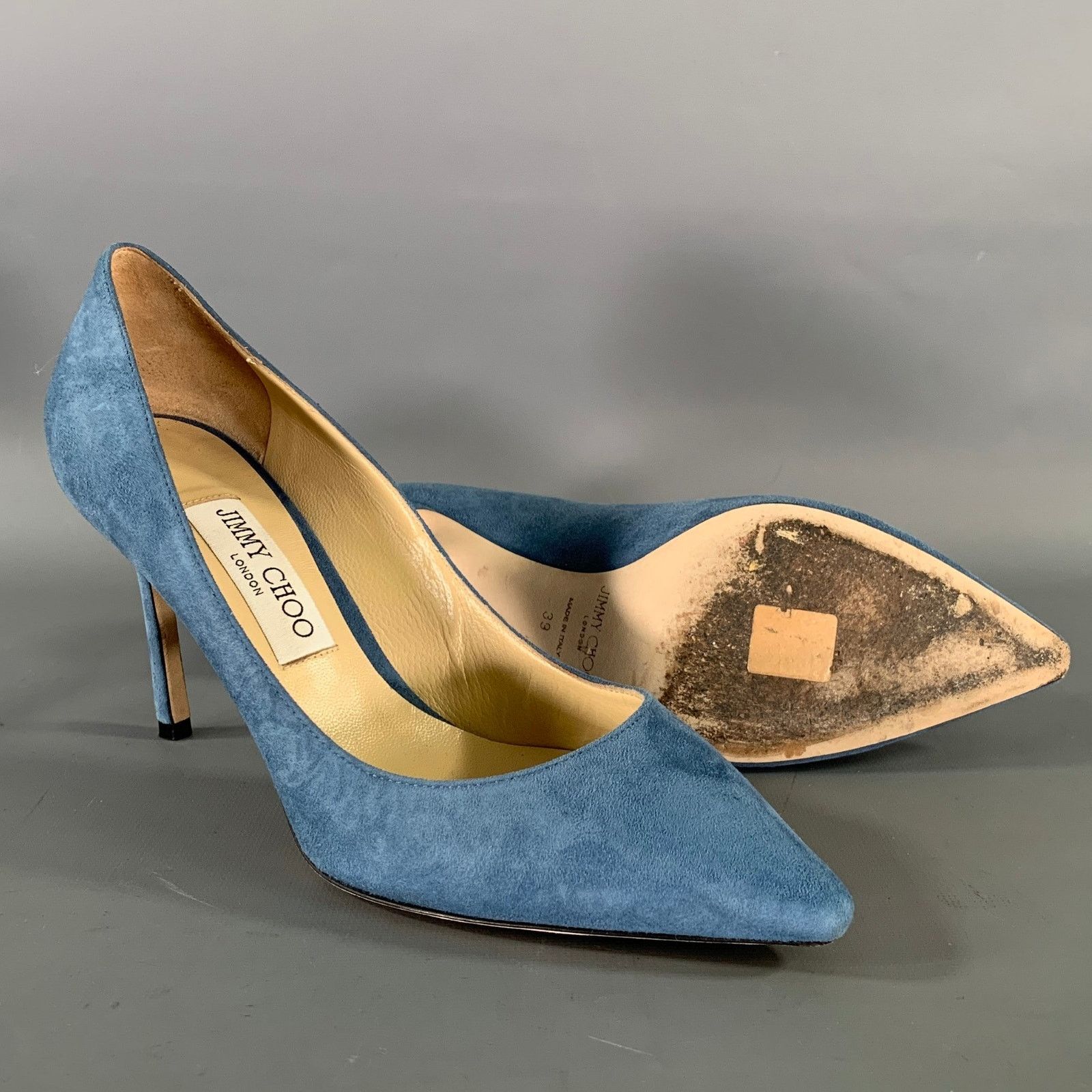 Jimmy Choo JIMMY CHOO Size 9 Blue Suede J0001474039 Suede Pumps Size US 9 / IT 39 - 5 Thumbnail