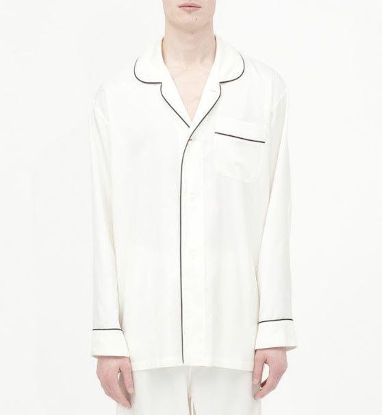 Maison Margiela o1w1db11225 Pyjama Shirt in Off White Size US L / EU 52-54 / 3 - 1 Thumbnail