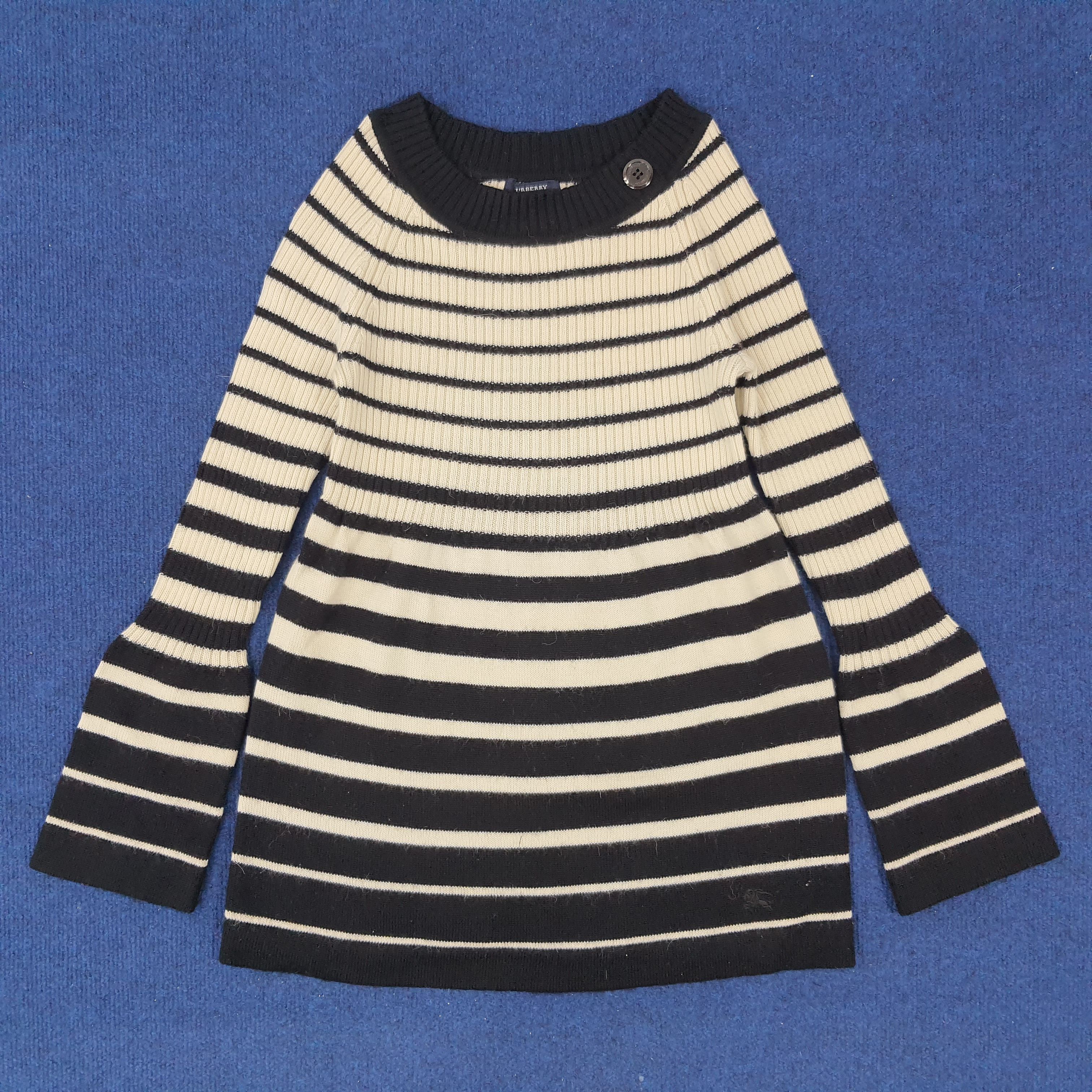 Burberry × Vintage Vintage Burberry Knitted Long Sleeve Winter Shirt Size XXS / US 00 / IT 34 - 1 Thumbnail