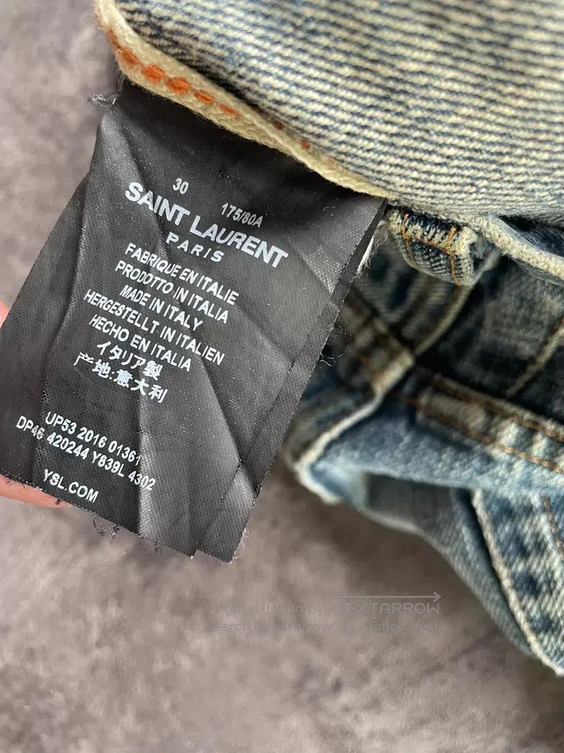 Saint Laurent Paris Saint Laurent Paris Single Knee Cut-out Destroyed Denim Pa Size US 30 / EU 46 - 8 Thumbnail