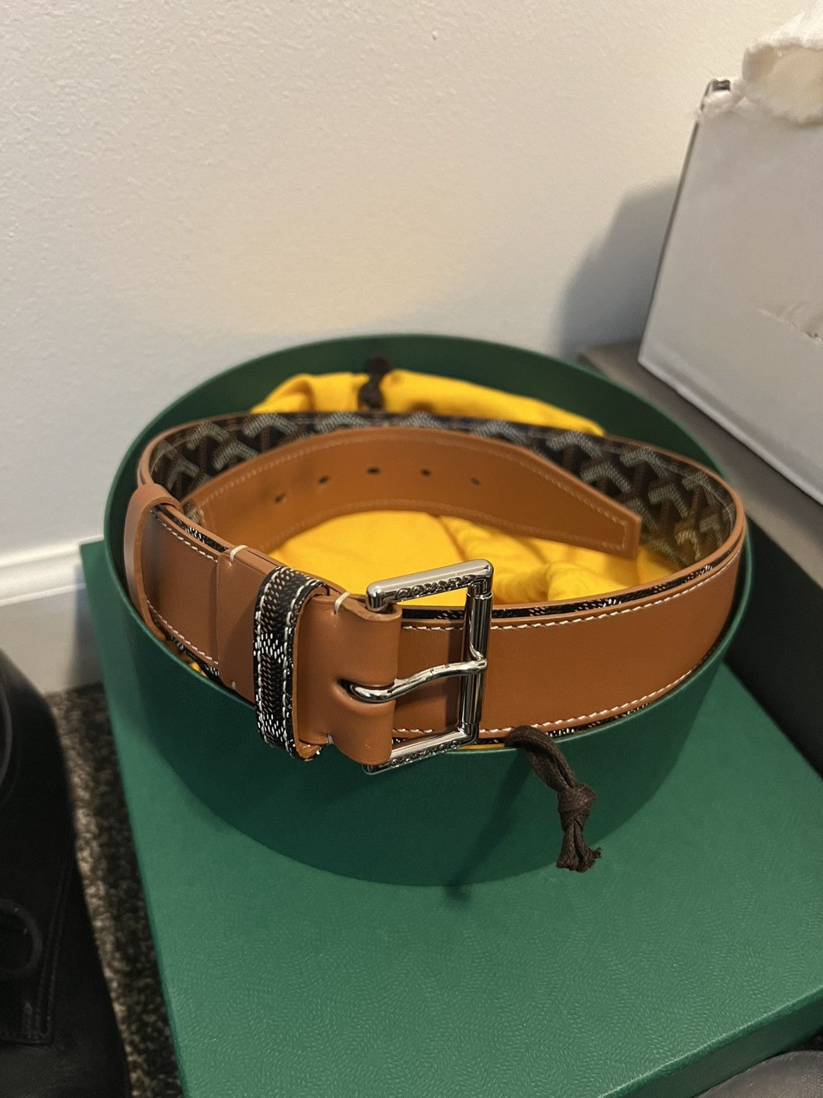 Blue goyard belt best sale