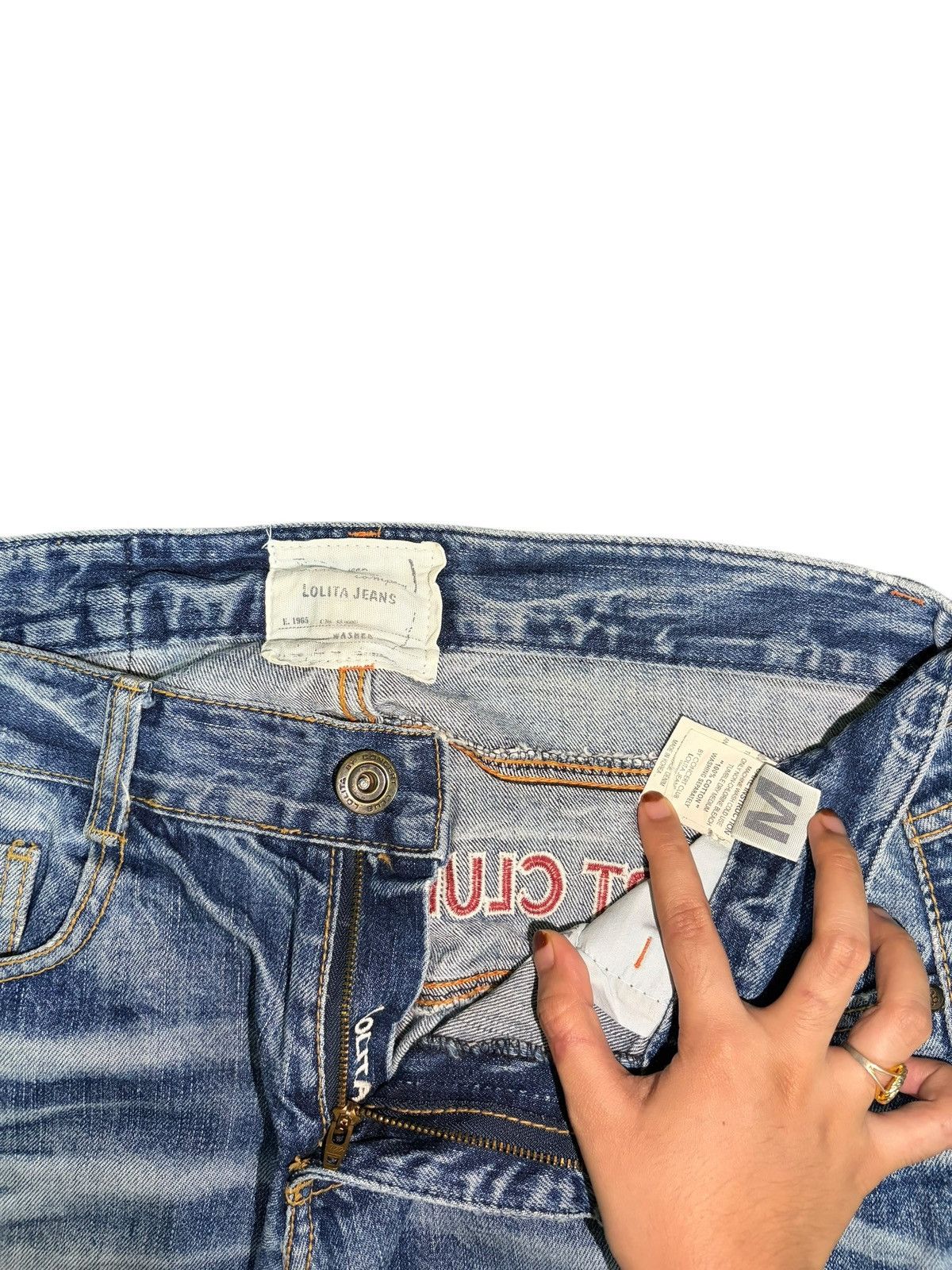 Edwin Vintage Lolita Yoshitomo Nara Faded Wash Distress Loose Jean Size 33" - 5 Thumbnail