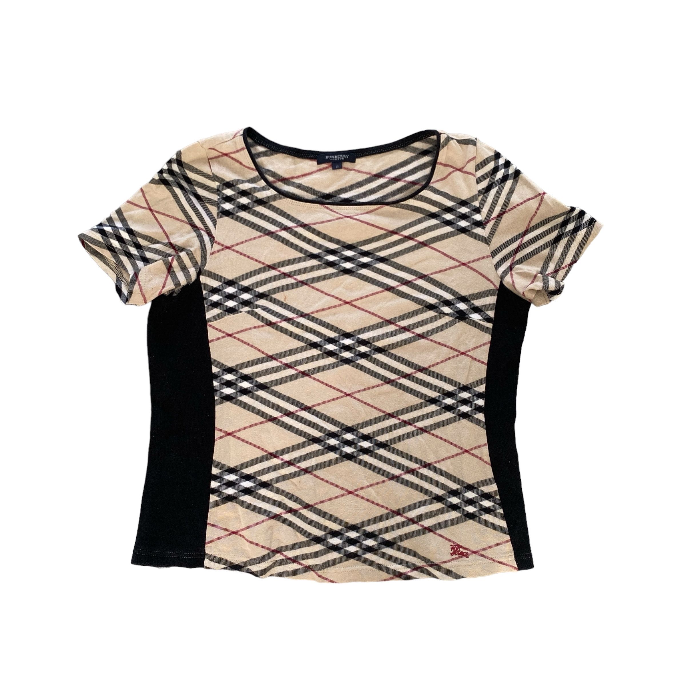 Burberry Vintage Burberry Nova Check Logo Tshirt Size S / US 4 / IT 40 - 1 Thumbnail