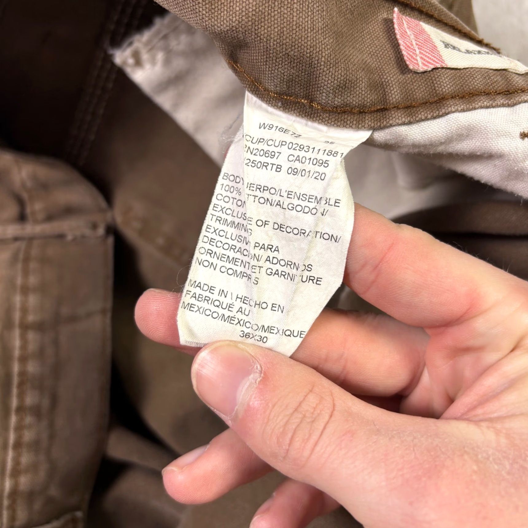 Dickies Dickies Pants Mens 34x30 Brown Canvas Workwear Distressed 5-Pocket Cargo Cargo Pants Workwear Mens Brown 90s Distressed Size US 34 / EU 50 - 6 Thumbnail