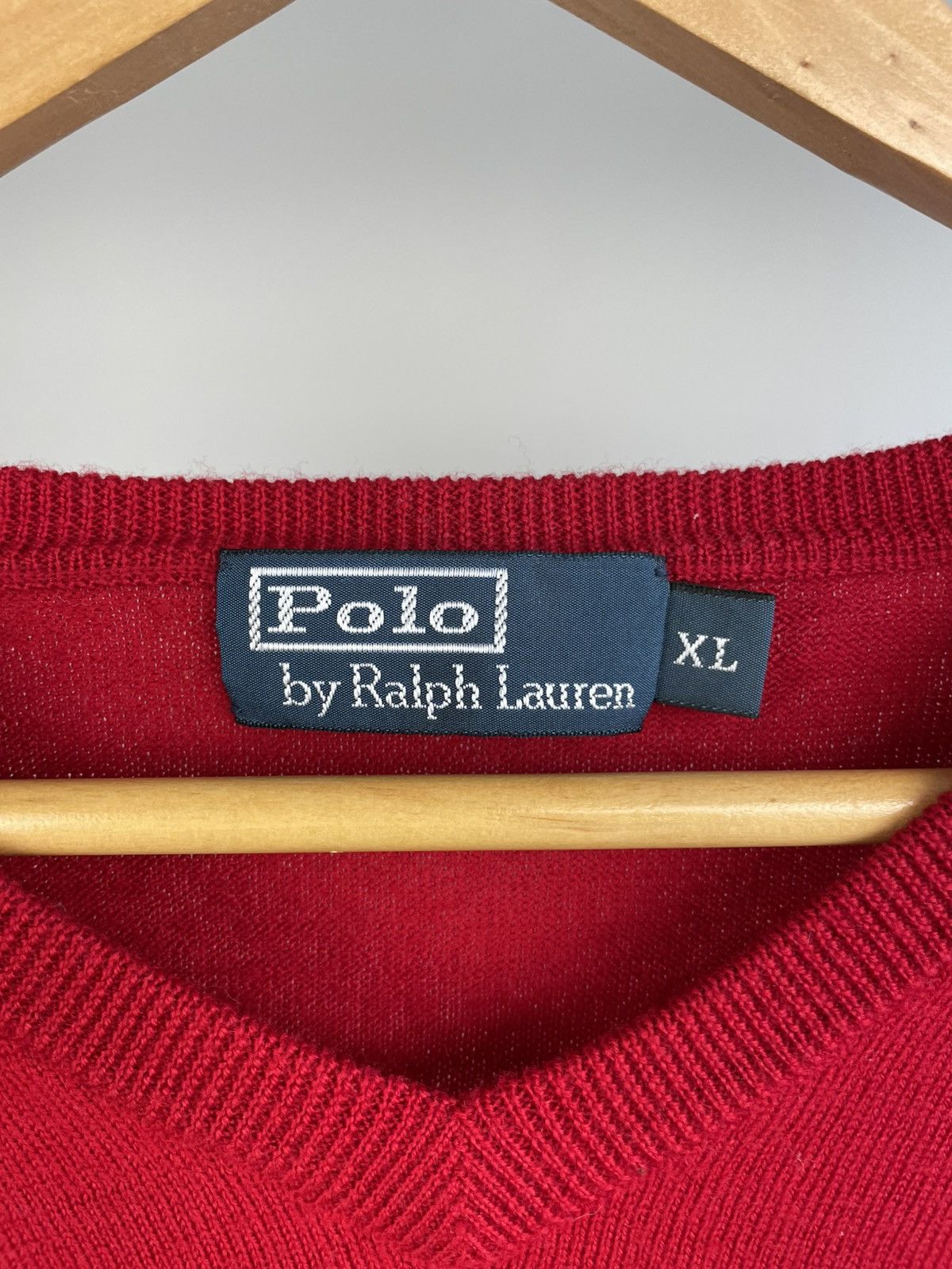 Polo Ralph Lauren × Ralph Lauren × Vintage Polo Ralph Lauren vintage wool v neck sweater Size US XL / EU 56 / 4 - 4 Thumbnail