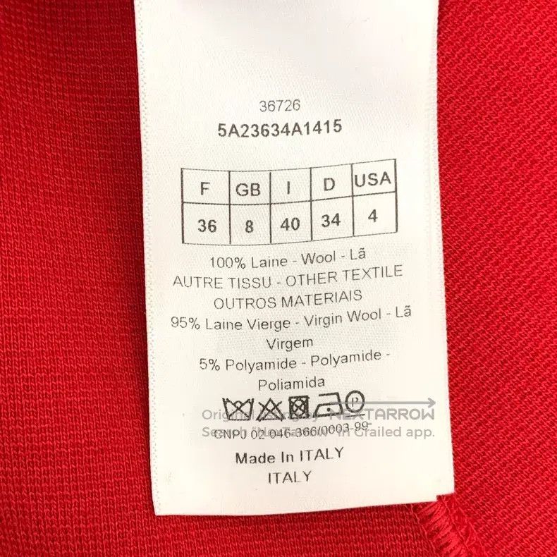 Dior Dior Red wool round-neck sleeveless dress Size XS / US 0-2 / IT 36-38 - 6 Thumbnail