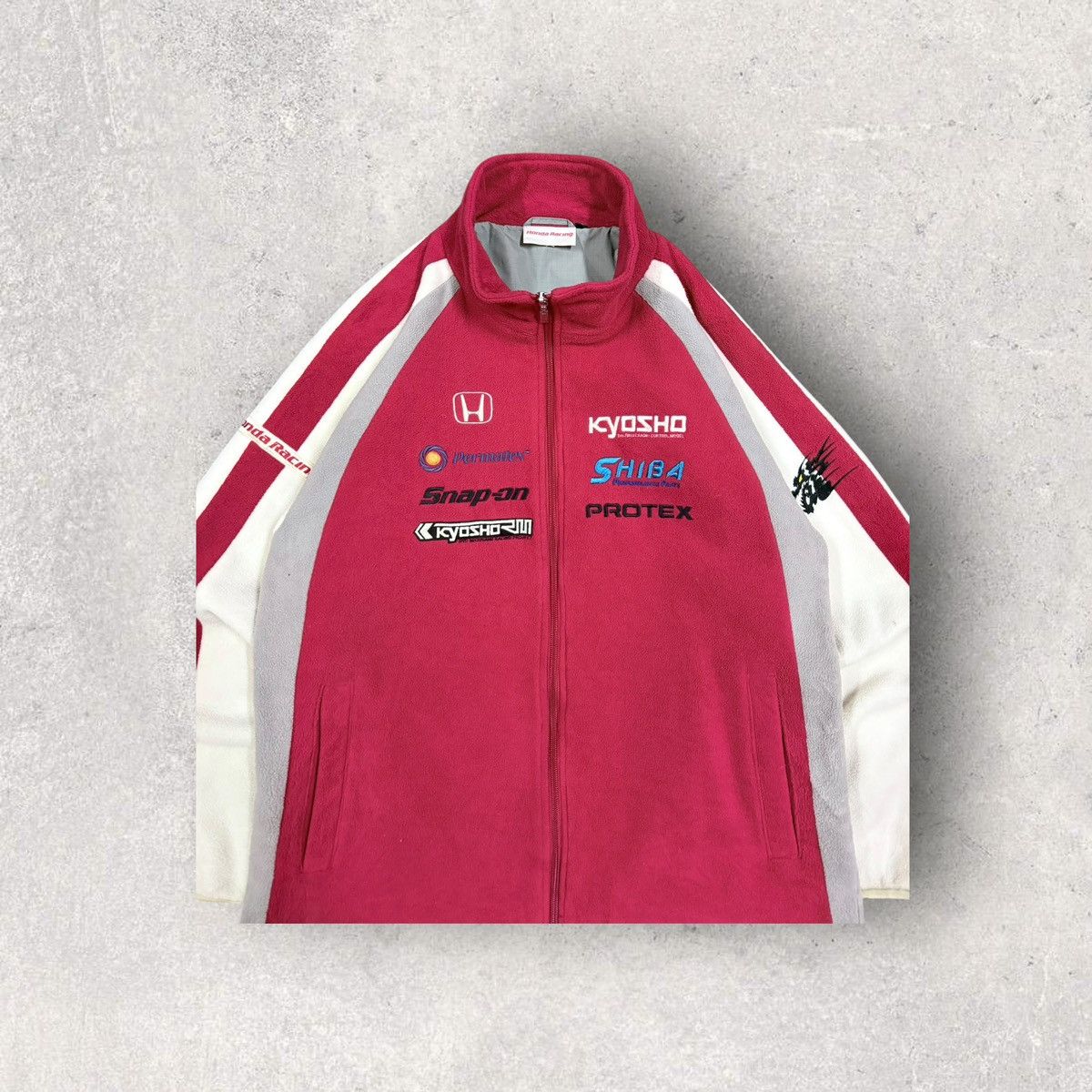 Honda Vtg🔥90’s Honda Racing Fleece Zipper Jacket Size US M / EU 48-50 / 2 - 4 Thumbnail