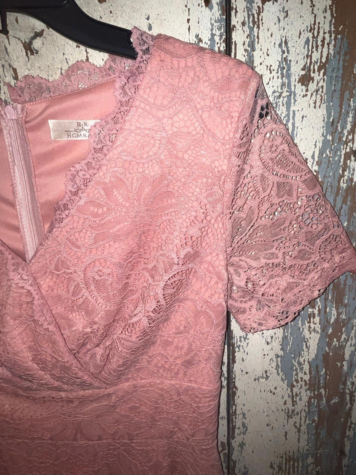 Designer H.R. Homrain pink Lace dress, size Medium Size M / US 6-8 / IT 42-44 - 3 Thumbnail