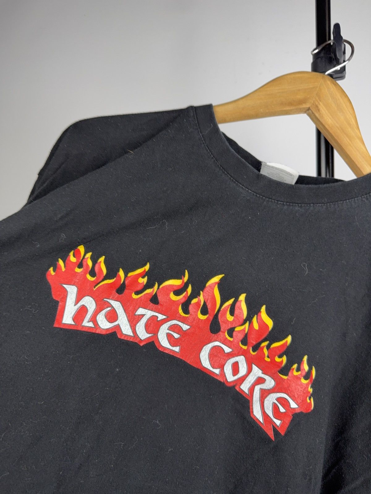 Band Tees Vintage 90s Hate Core Flame Graphic Punk Metal T-Shirt XL Size US XL / EU 56 / 4 - 9 Thumbnail