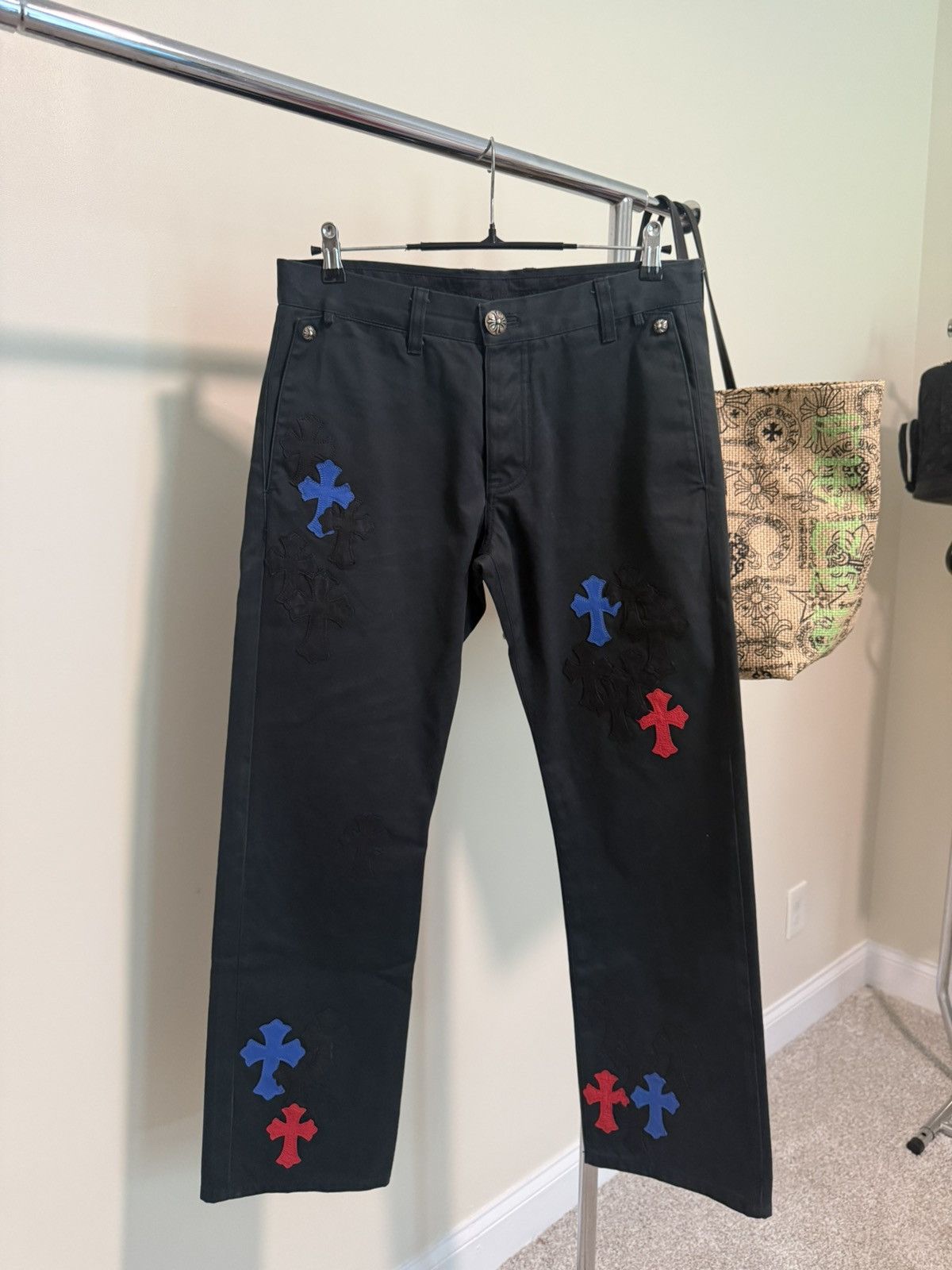 Chrome Hearts Chrome Hearts Spiderman Cross Patch Chinos Size US 32 / EU 48 - 2 Thumbnail