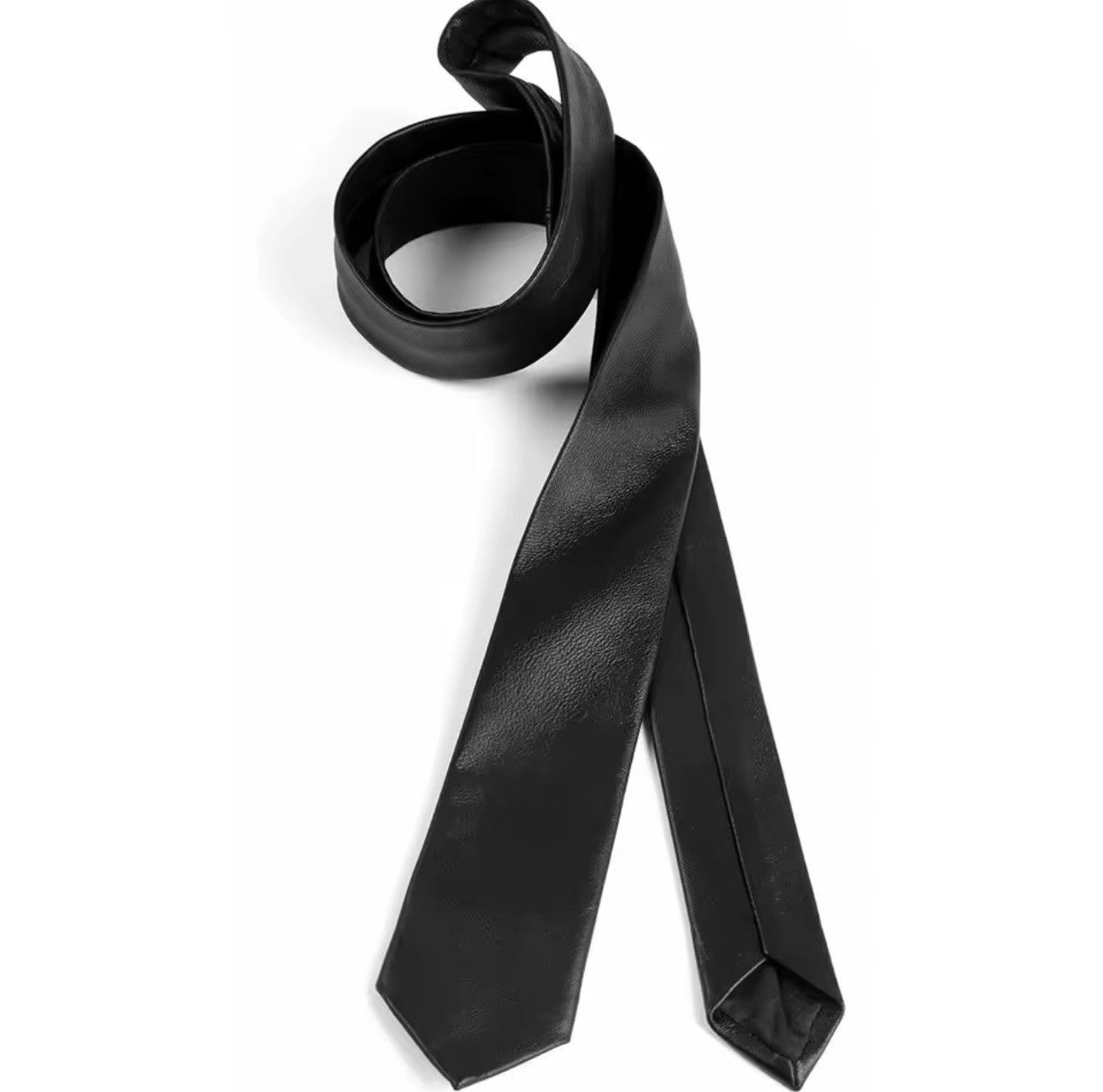 Other Casual Pu Leather Black Men’s Ties Size ONE SIZE - 2 Thumbnail