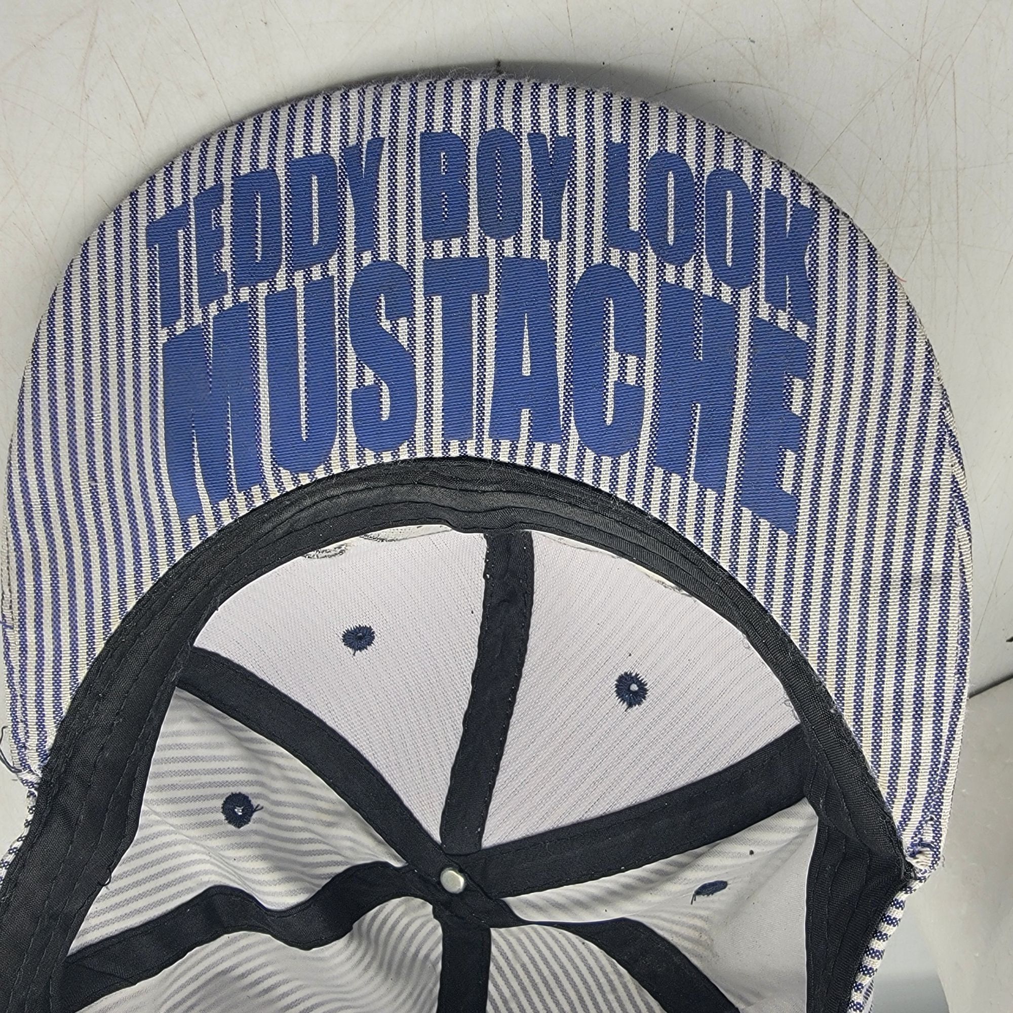 Other Teddy Boy Look Mustache Hat Cap Striped Snapback Casual Outd Size ONE SIZE - 6 Thumbnail