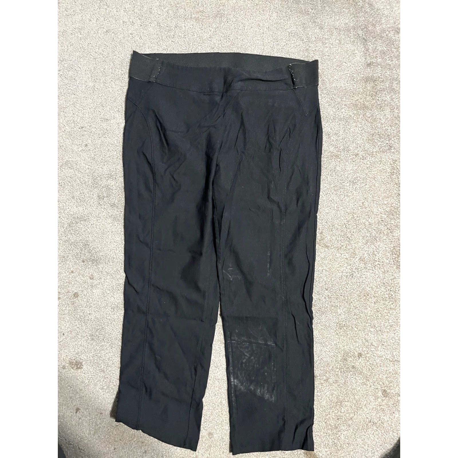 Vintage Simply Vera Vera Wang Pants Women M Black Pull On Stretch Cropped Casual Slim Fit Style: Cropped Size 32" / US 10 / IT 46 - 2 Thumbnail