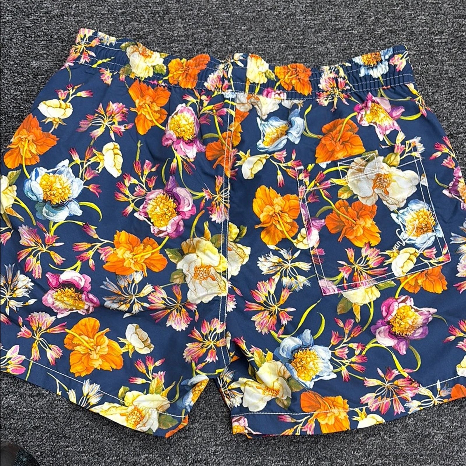 Other NWT Van Laack Floral Men's Swim Trunks - Navy Orange Size M Size US 32 / EU 48 - 4 Thumbnail
