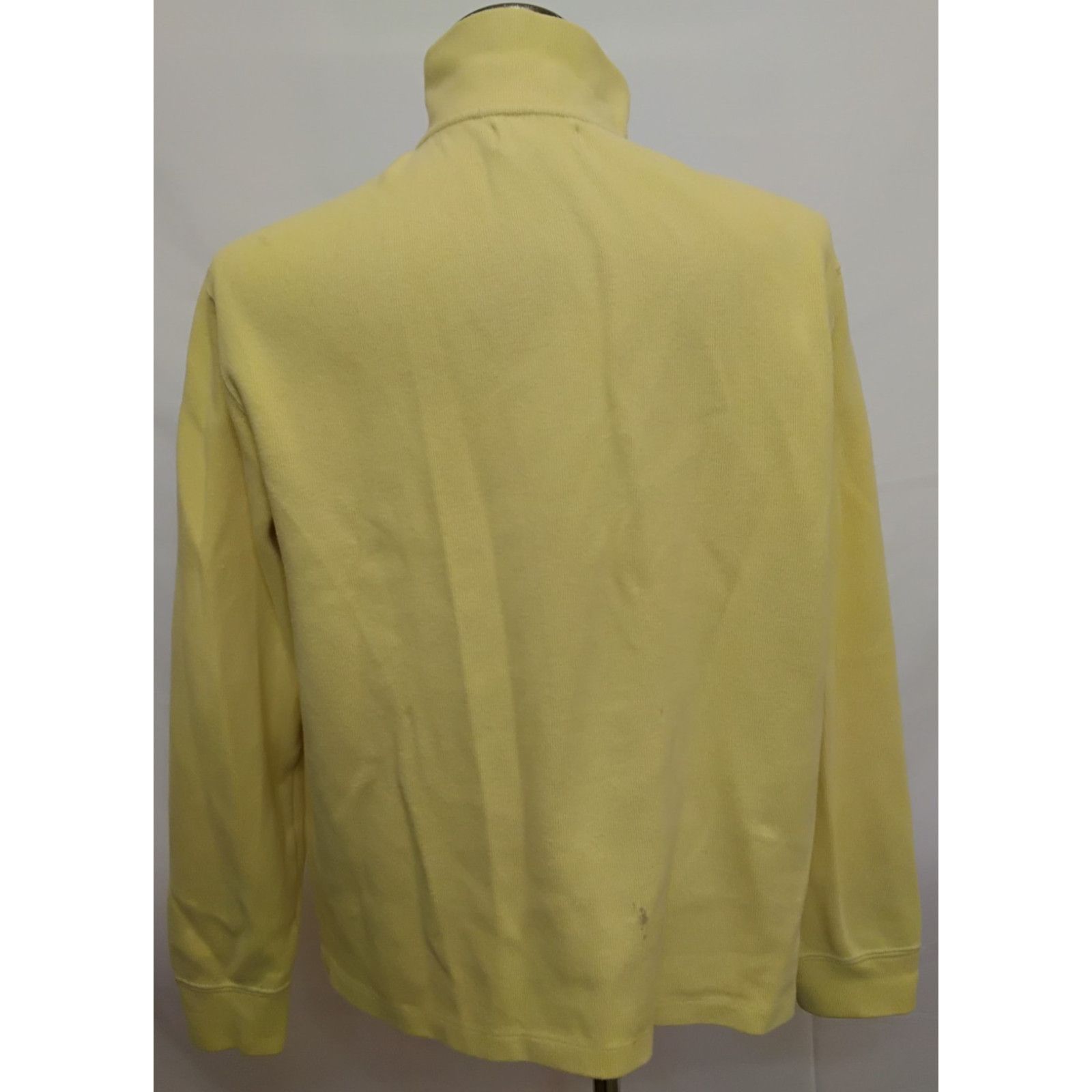 Polo Ralph Lauren Polo Ralph Lauren Quarter Zip Sweater Men's L Yellow VTG 90s Size US L / EU 52-54 / 3 - 3 Thumbnail