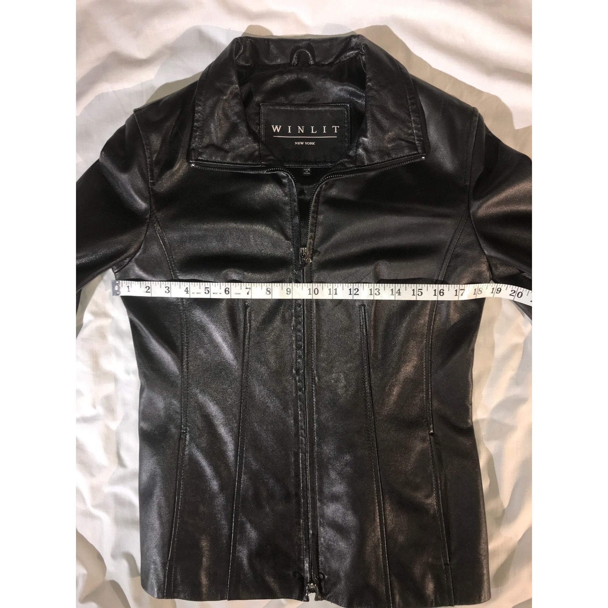 Vintage WINLIT New York Women's Black Full Zip Leather Moto Jacket Size S / US 4 / IT 40 - 6 Thumbnail
