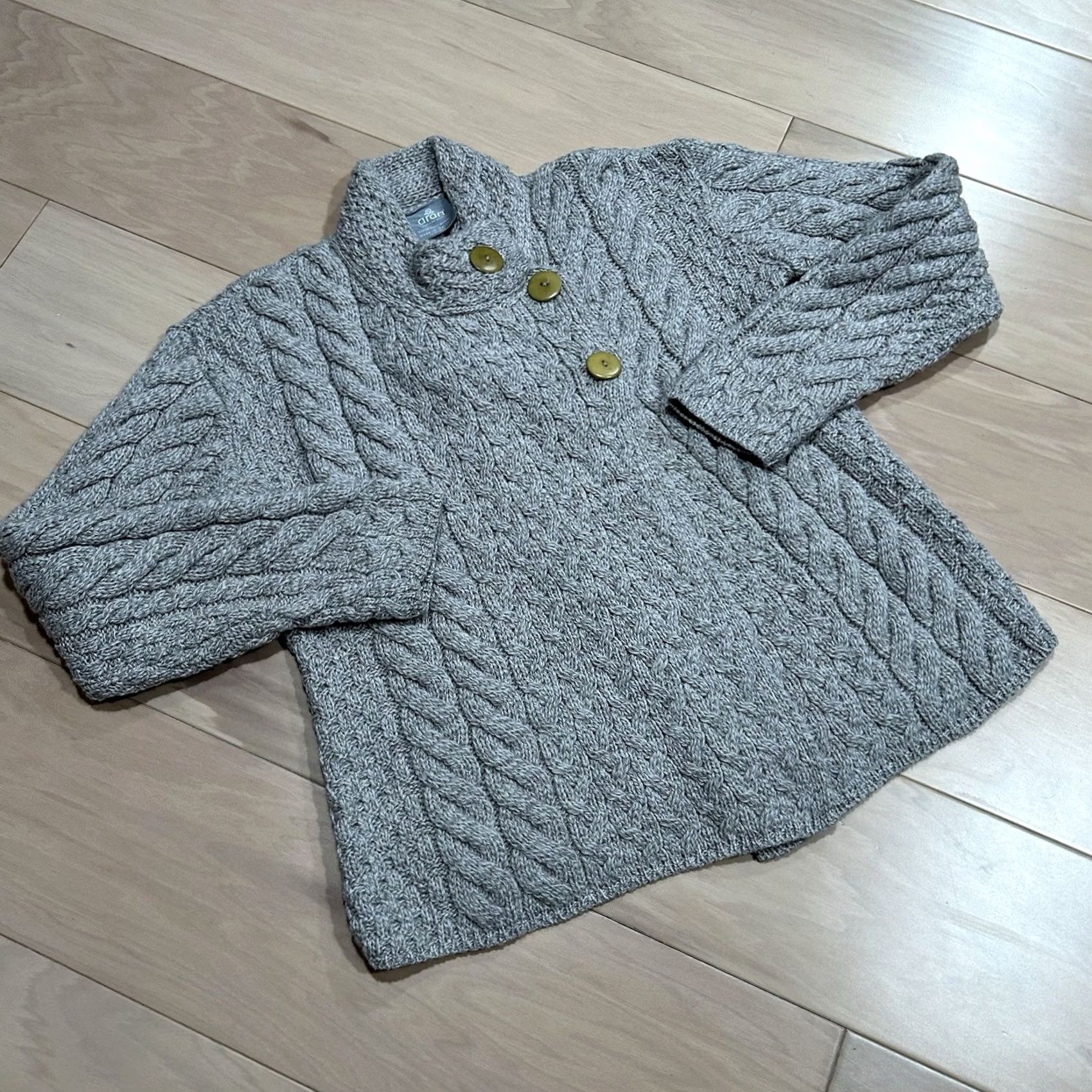 Vintage VINTAGE Aran Woolen Mills Cardigan Gray Women’s Small Size S / US 4 / IT 40 - 2 Thumbnail