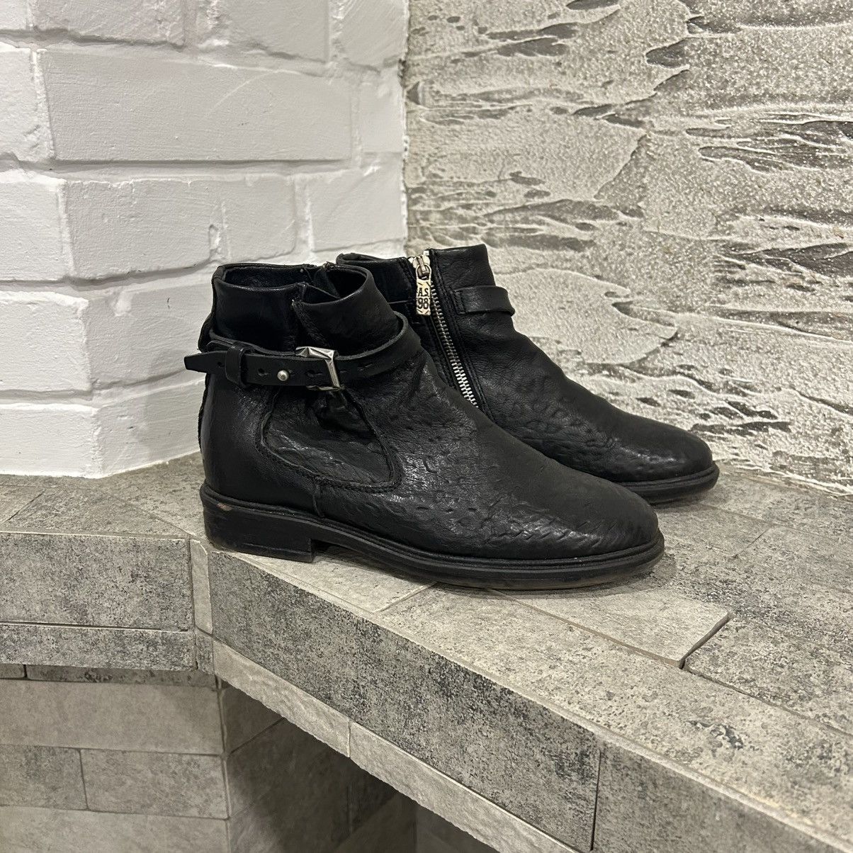 A.S.98 A.S. 98 Avant Garde Distressed Ankle Boots Guidi Style Size US 7 / IT 37 - 3 Thumbnail