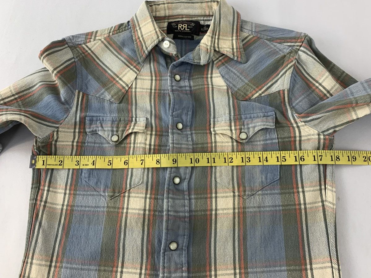 RRL Ralph Lauren RRL Ralph Lauren Flannel Checked Western Shirt Snap Button Size US S / EU 44-46 / 1 - 12 Thumbnail