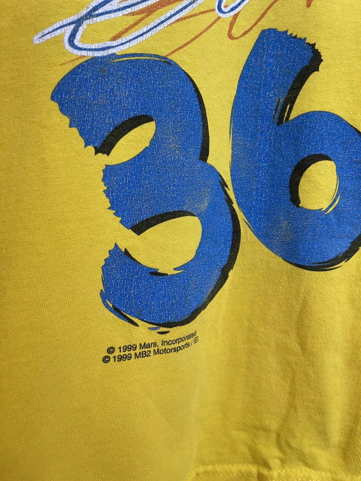 NASCAR × Vintage Vintage NASCAR 1999 Ernie Irvan M&M t shirt Size US XL / EU 56 / 4 - 4 Thumbnail