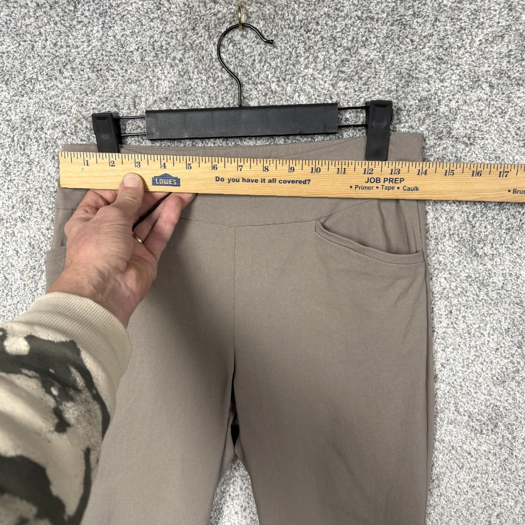 Vintage Chico's Chicos Perfect Stretch Taupe Pull-On Ankle Pants 00 Women Slim Tapered Pockets Flat Front Stretch Ponte Casual Formal Mens Womens Size 24" / US 00 / IT 34 - 2 Thumbnail